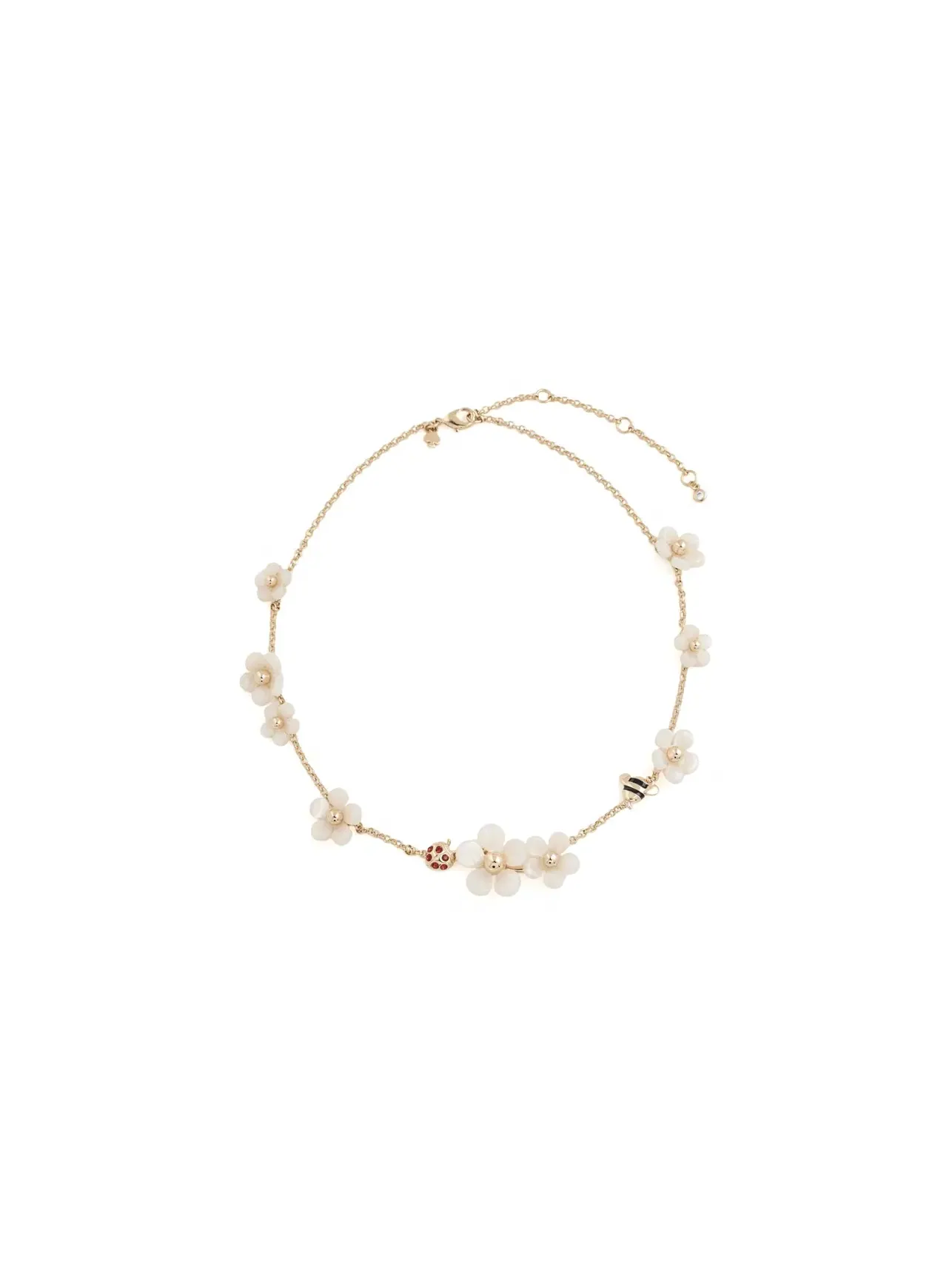 Ожерелье Summer Daze Flower Scatter Necklace Kate Spade New York — изображение 1 из 3, оттенок белый