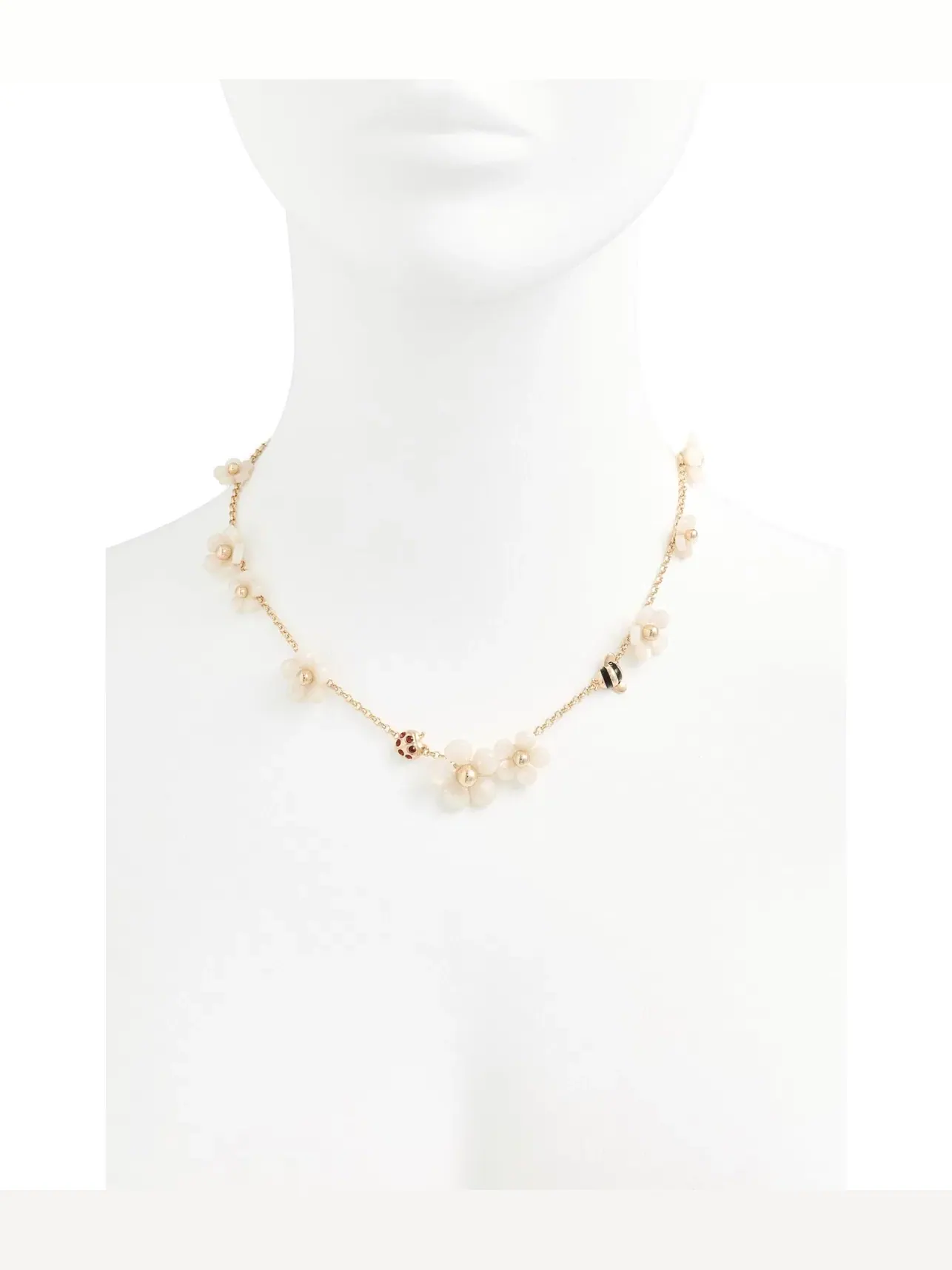 Ожерелье Summer Daze Flower Scatter Necklace Kate Spade New York — изображение 2 из 3, оттенок белый