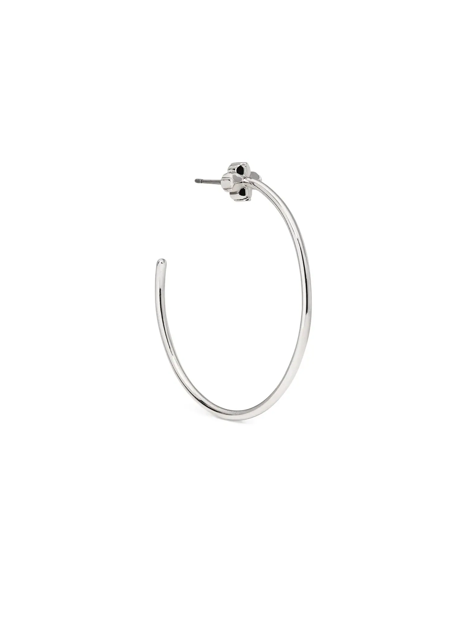 Серьги-кольца Spade Flower Hoops Kate Spade New York — изображение 2 из 3, оттенок серебряный