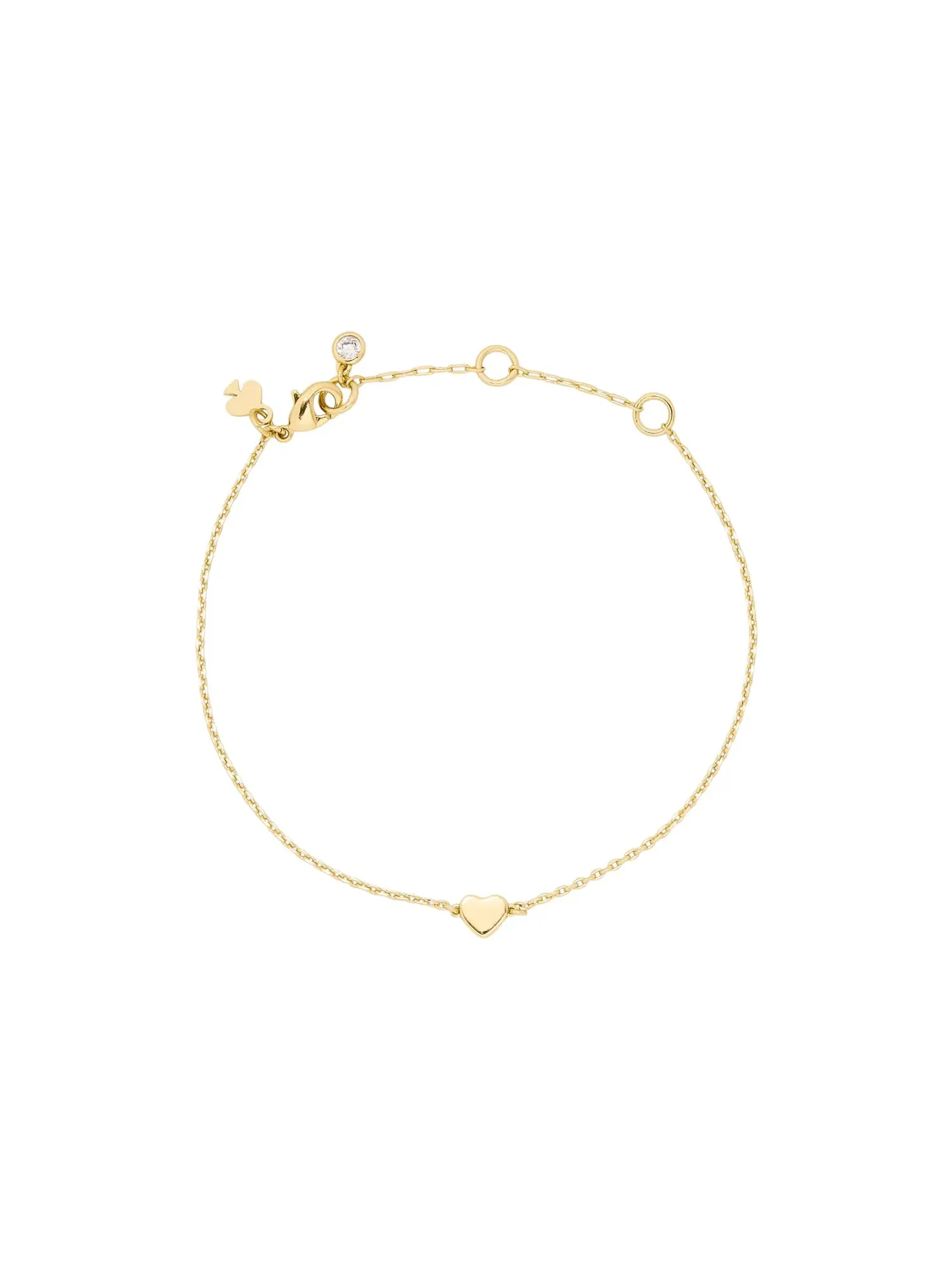 Браслет Kate Spade с металлическими мини-сердечками Kate Spade New York — изображение 1 из 3, оттенок золото