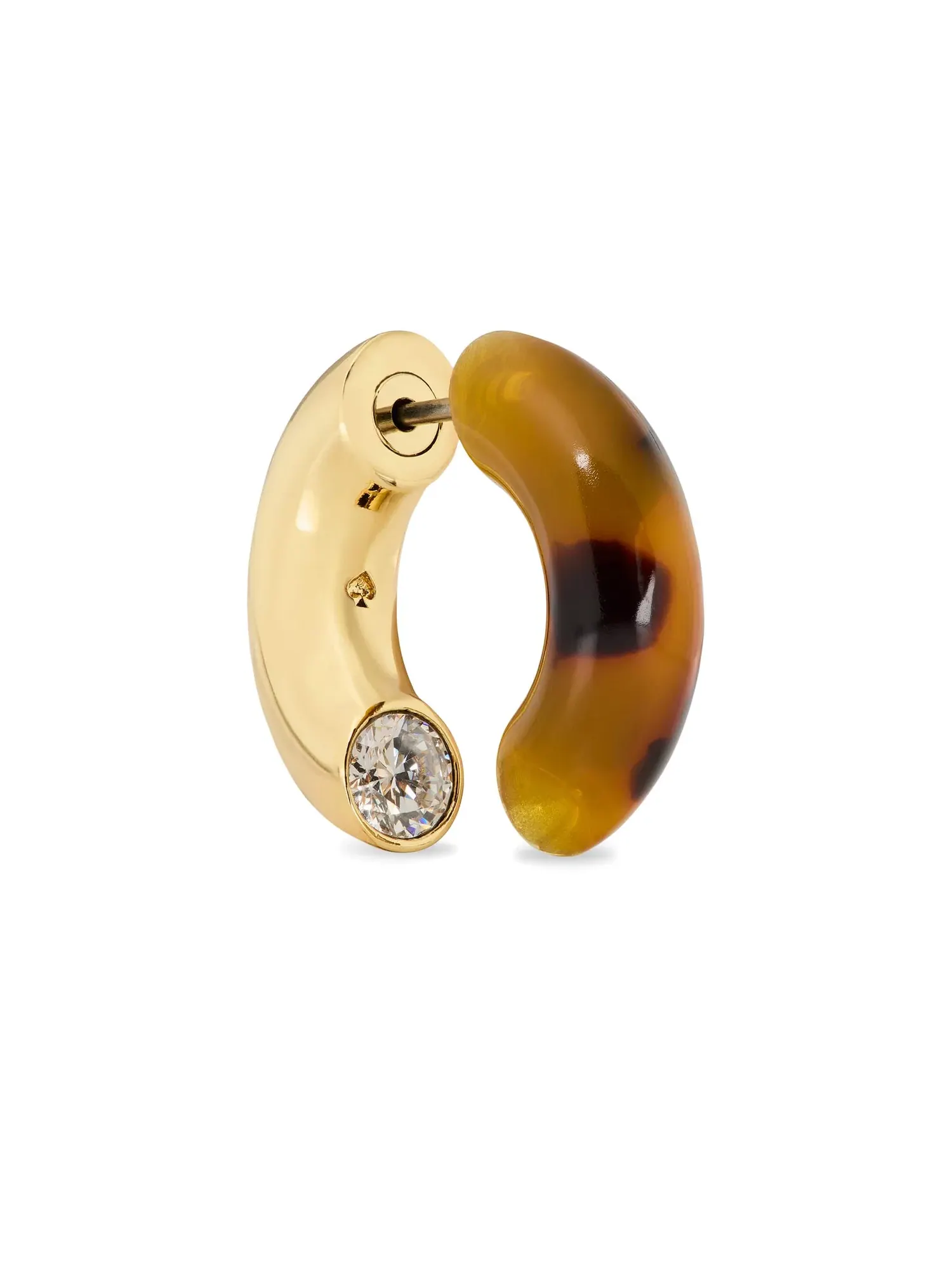 Серьги-кольца Keep Sparkling Round Huggies Kate Spade New York — изображение 2 из 2, оттенок коричневый
