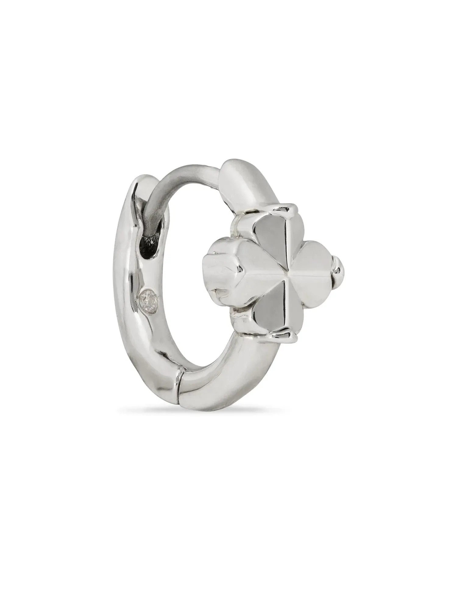Серьги-кольца Keep Sparkling Round Huggies Kate Spade New York — изображение 2 из 3, оттенок серебряный