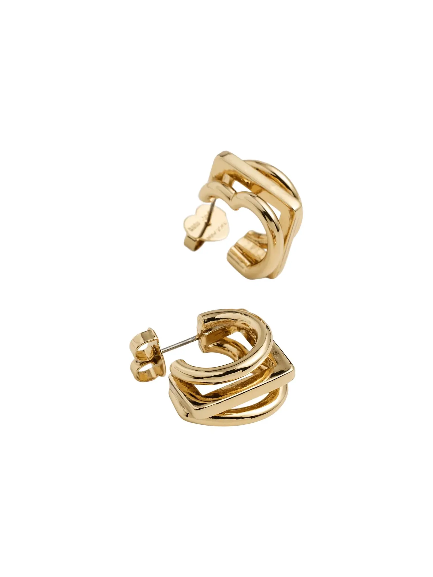 Серьги-кольца Geo Pop Stacked Hoops Kate Spade New York — изображение 3 из 3, оттенок золото