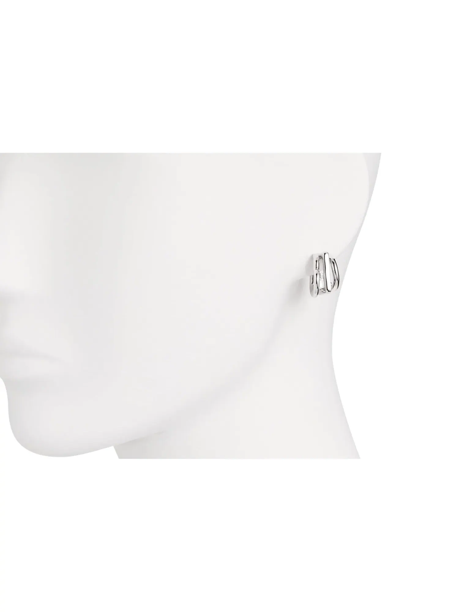 Серьги-кольца Geo Pop Stacked Hoops Kate Spade New York — изображение 2 из 3, оттенок серебряный