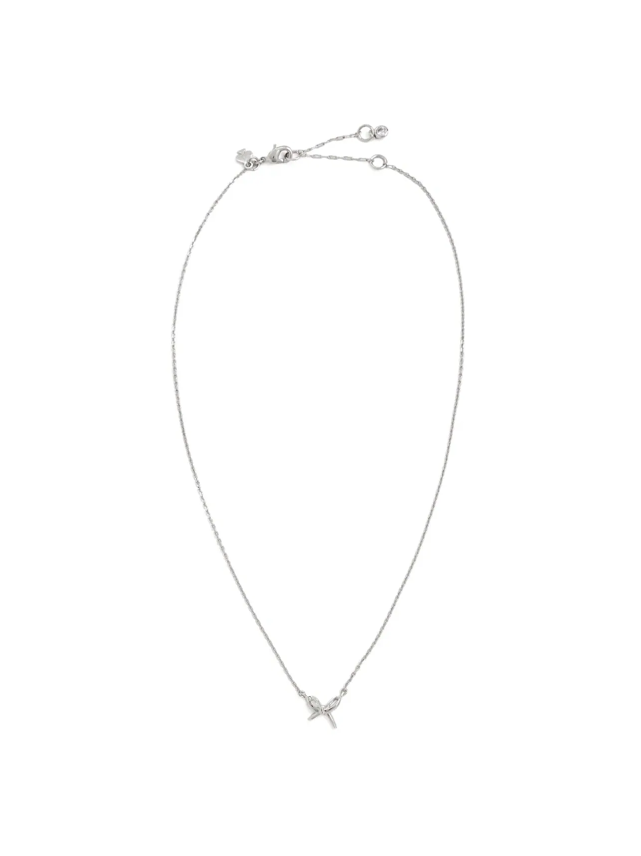 Мини-подвеска-бант Girlie Pearlie Mini Bow Pendant Kate Spade New York — изображение 3 из 4, оттенок серебряный