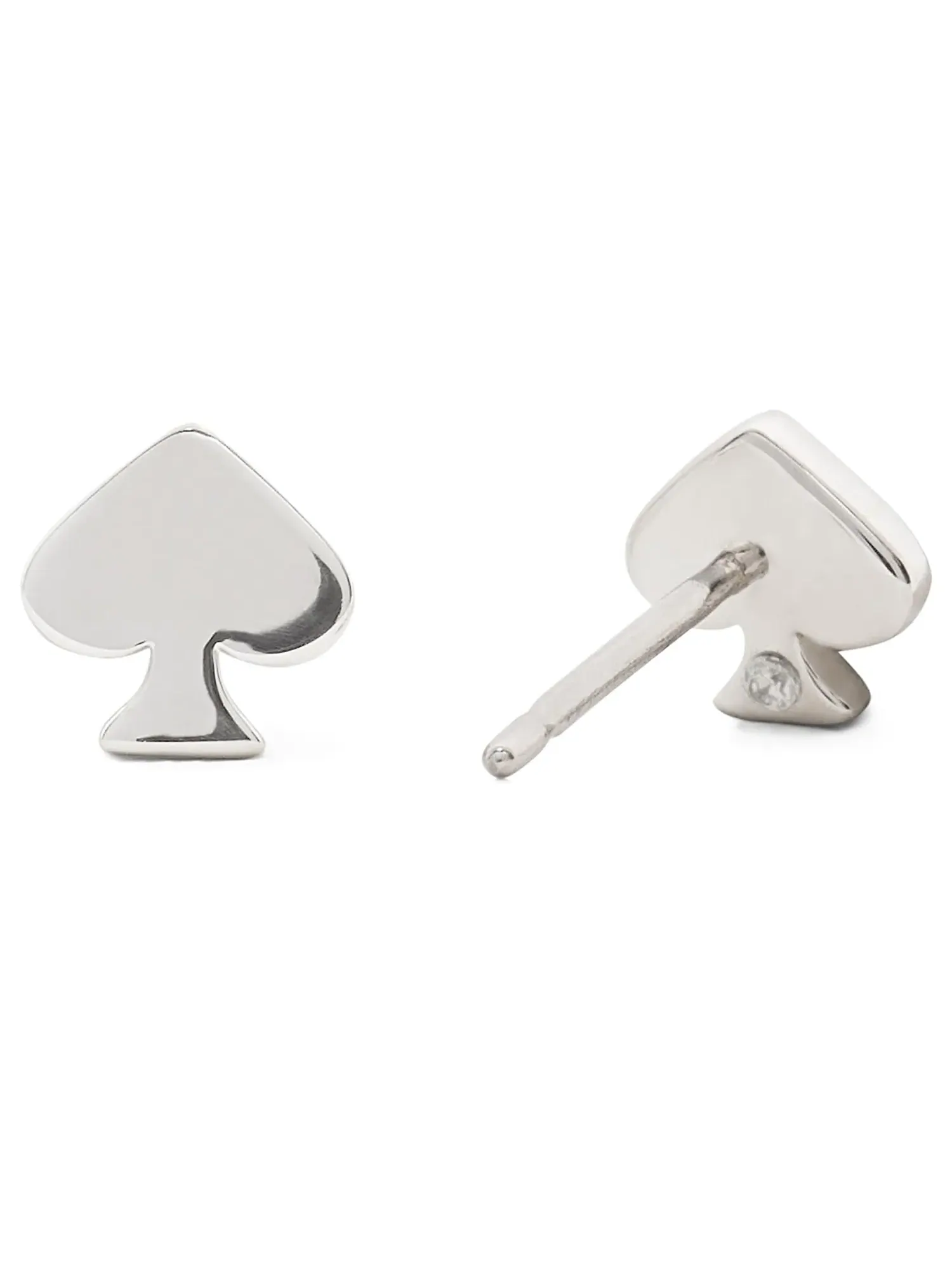 Мини-серьги-пусеты Signature Spade Mini Studs Kate Spade New York — изображение 2 из 2, оттенок серебряный