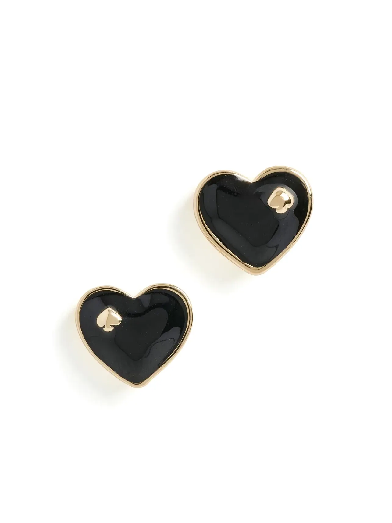 Сердечные серьги "Пиковое сердце" Kate Spade New York — изображение 1 из 3, оттенок черный
