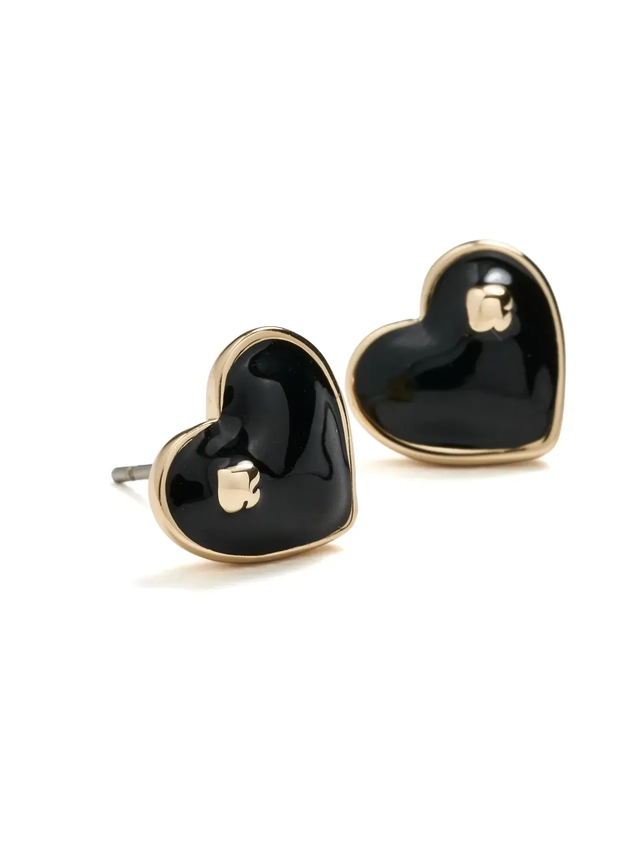 Сердечные серьги "Пиковое сердце" Kate Spade New York — изображение 3 из 3, оттенок черный