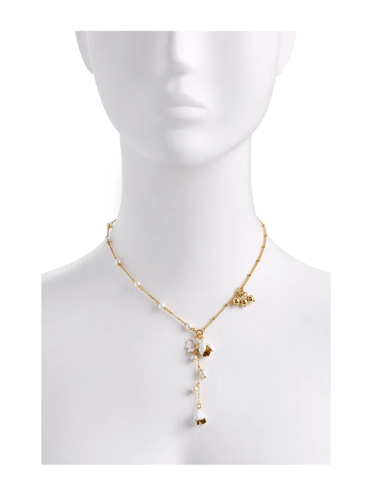 Ожерелье Golden Bloom Y Necklace Kate Spade New York — изображение 2 из 4, оттенок белый