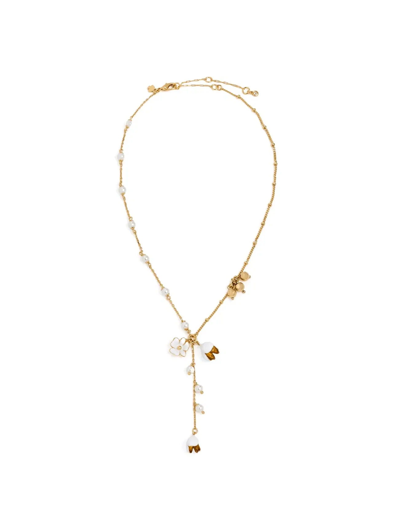 Ожерелье Golden Bloom Y Necklace Kate Spade New York — изображение 3 из 4, оттенок белый
