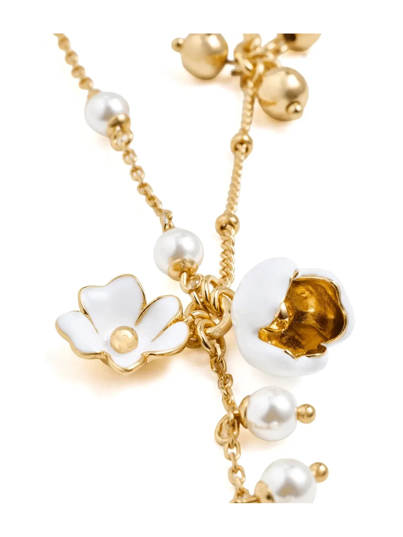 Ожерелье Golden Bloom Y Necklace Kate Spade New York — изображение 4 из 4, оттенок белый