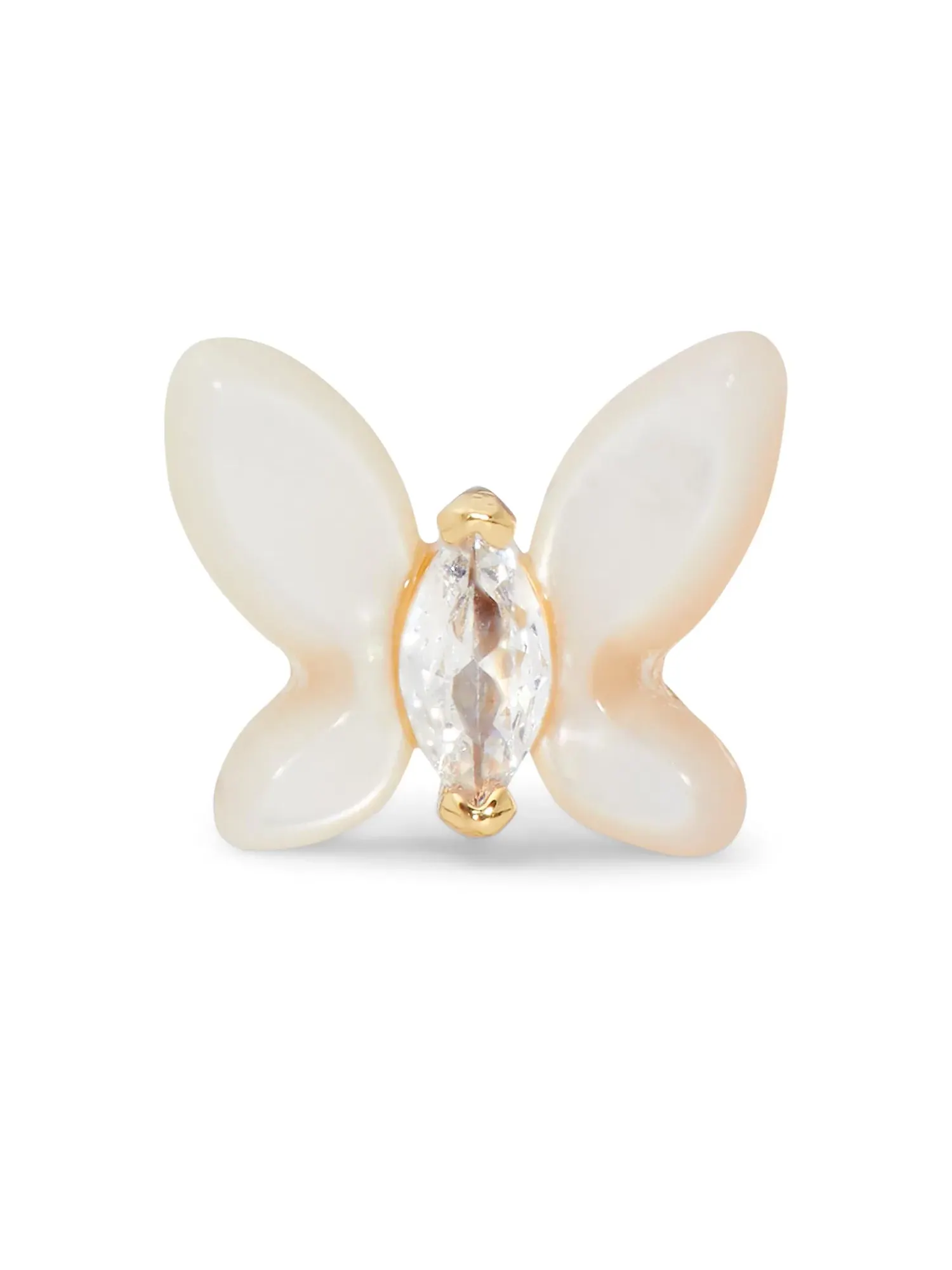 Мини-серьги-пусеты Social Butterfly Mini Studs Kate Spade New York — изображение 2 из 2, оттенок белый мульти