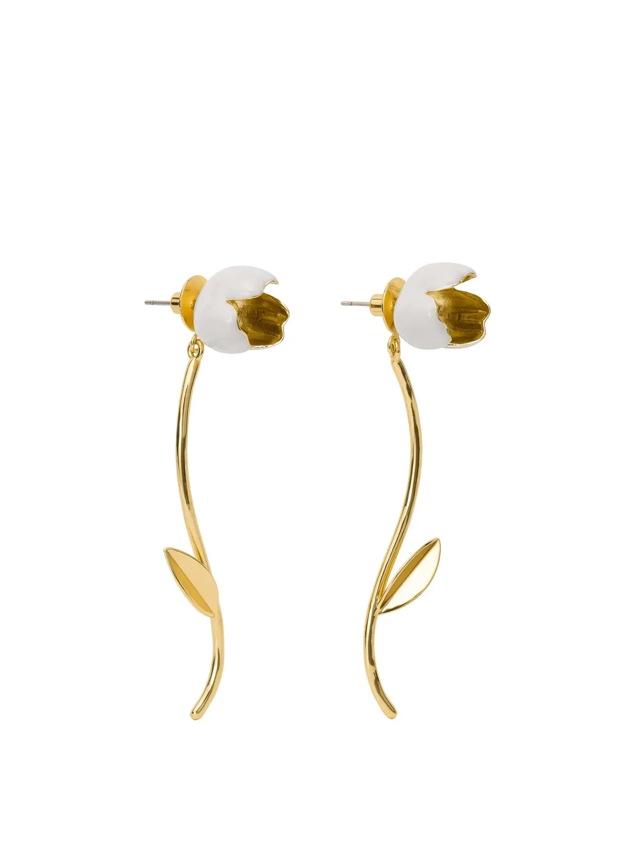 Серьги-подвески Golden Bloom с цветочным рисунком Kate Spade New York — изображение 1 из 2, оттенок желтый