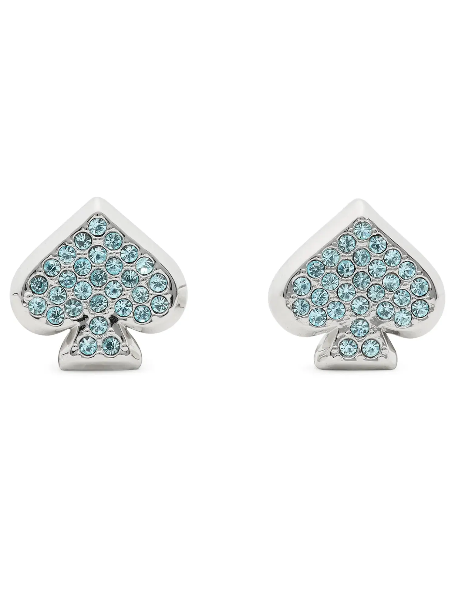 Серьги-пусеты Everyday Spade Pave Studs Kate Spade New York — изображение 1 из 2, оттенок синий/серебристый
