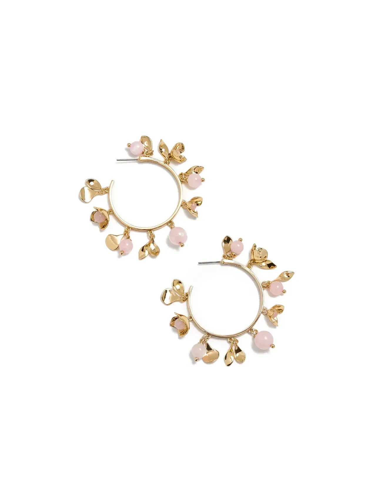 Серьги-кольца Gilded Garden Statement Hoops Kate Spade New York — изображение 1 из 3, оттенок пудровый розовый