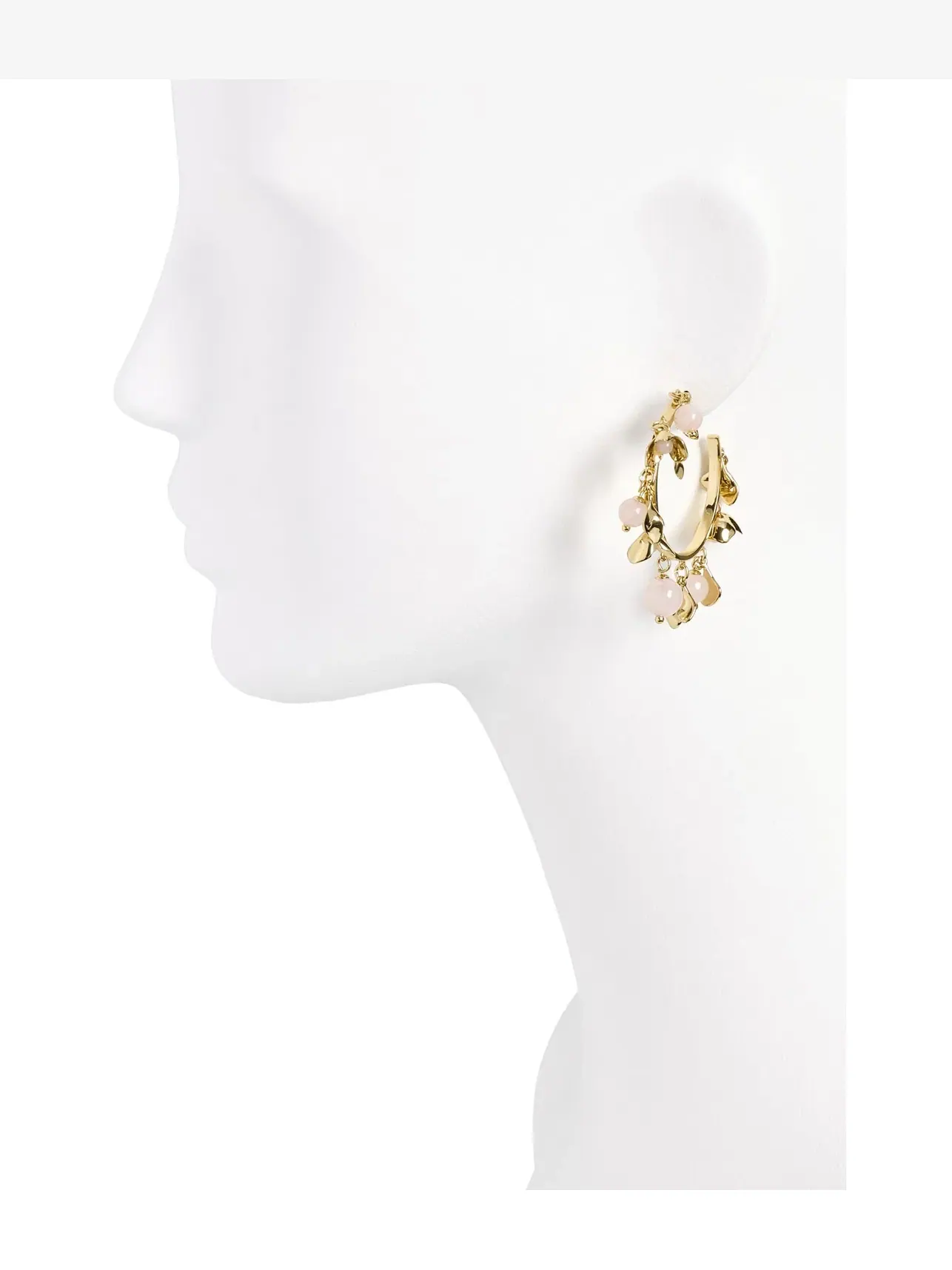 Серьги-кольца Gilded Garden Statement Hoops Kate Spade New York — изображение 2 из 3, оттенок пудровый розовый