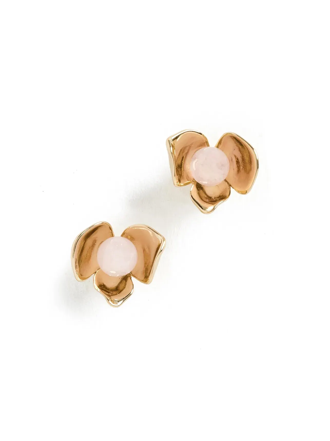 Серьги-пусеты Gilded Garden Studs Kate Spade New York — изображение 1 из 3, оттенок пудровый розовый