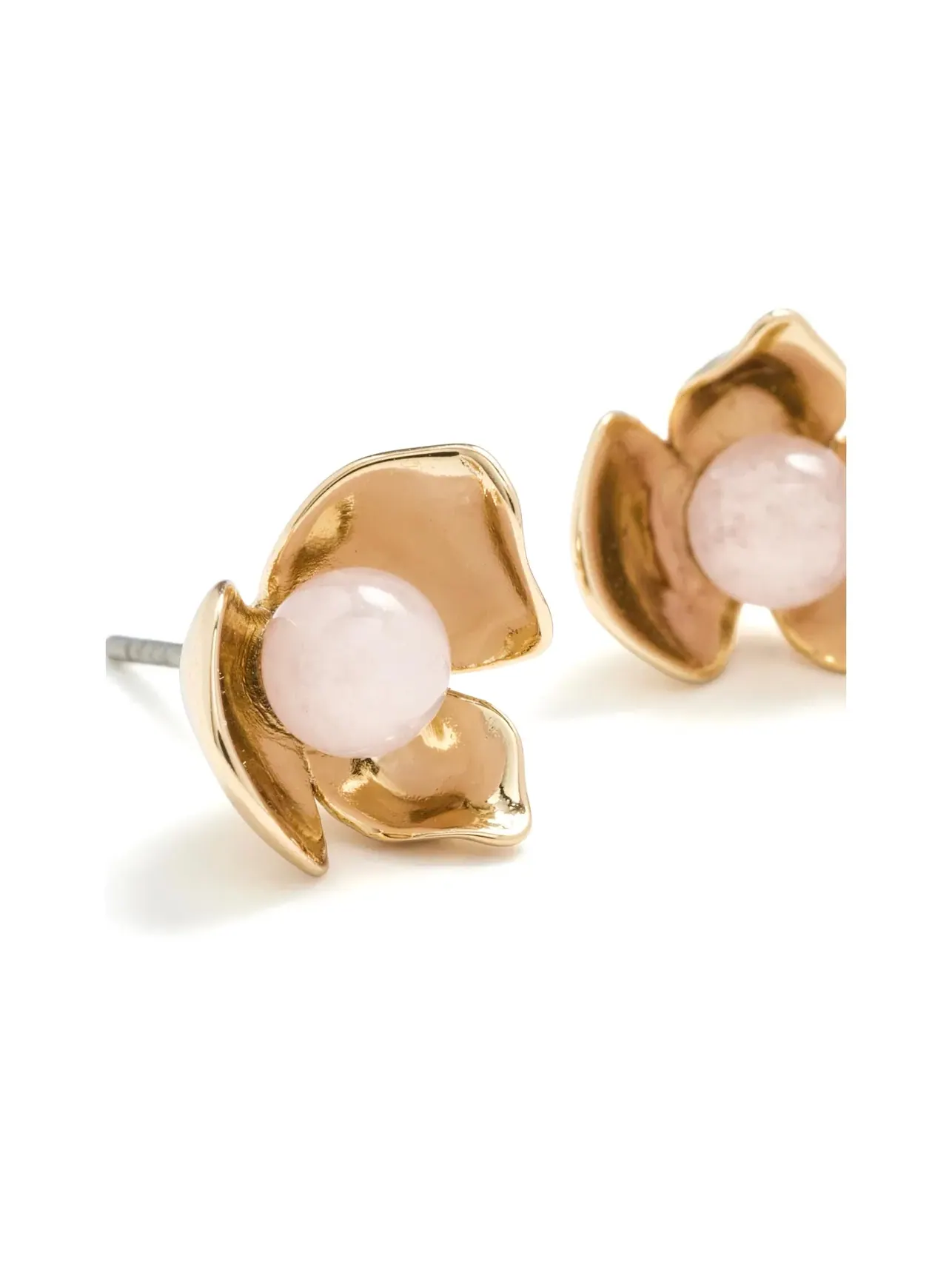 Серьги-пусеты Gilded Garden Studs Kate Spade New York — изображение 3 из 3, оттенок пудровый розовый