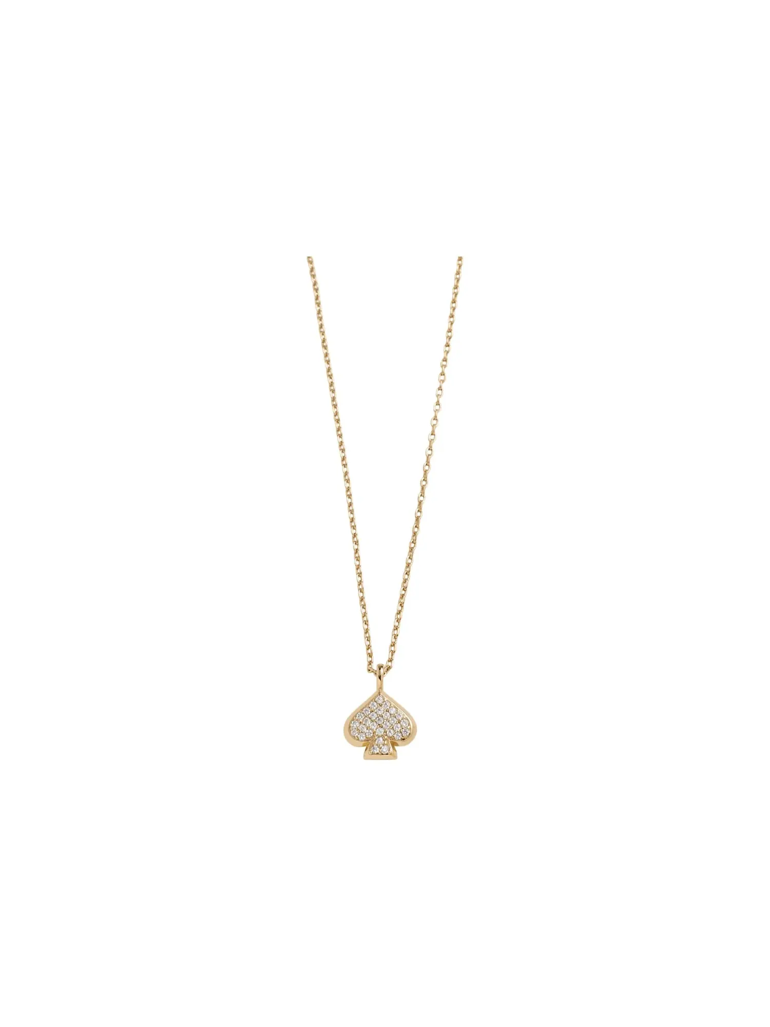 Мини-подвеска Everyday Spade Pave Mini Pendant Kate Spade New York — изображение 1 из 4, оттенок прозрачный/золотистый
