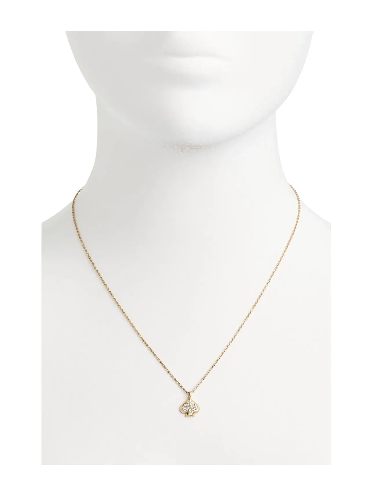 Мини-подвеска Everyday Spade Pave Mini Pendant Kate Spade New York — изображение 2 из 4, оттенок прозрачный/золотистый