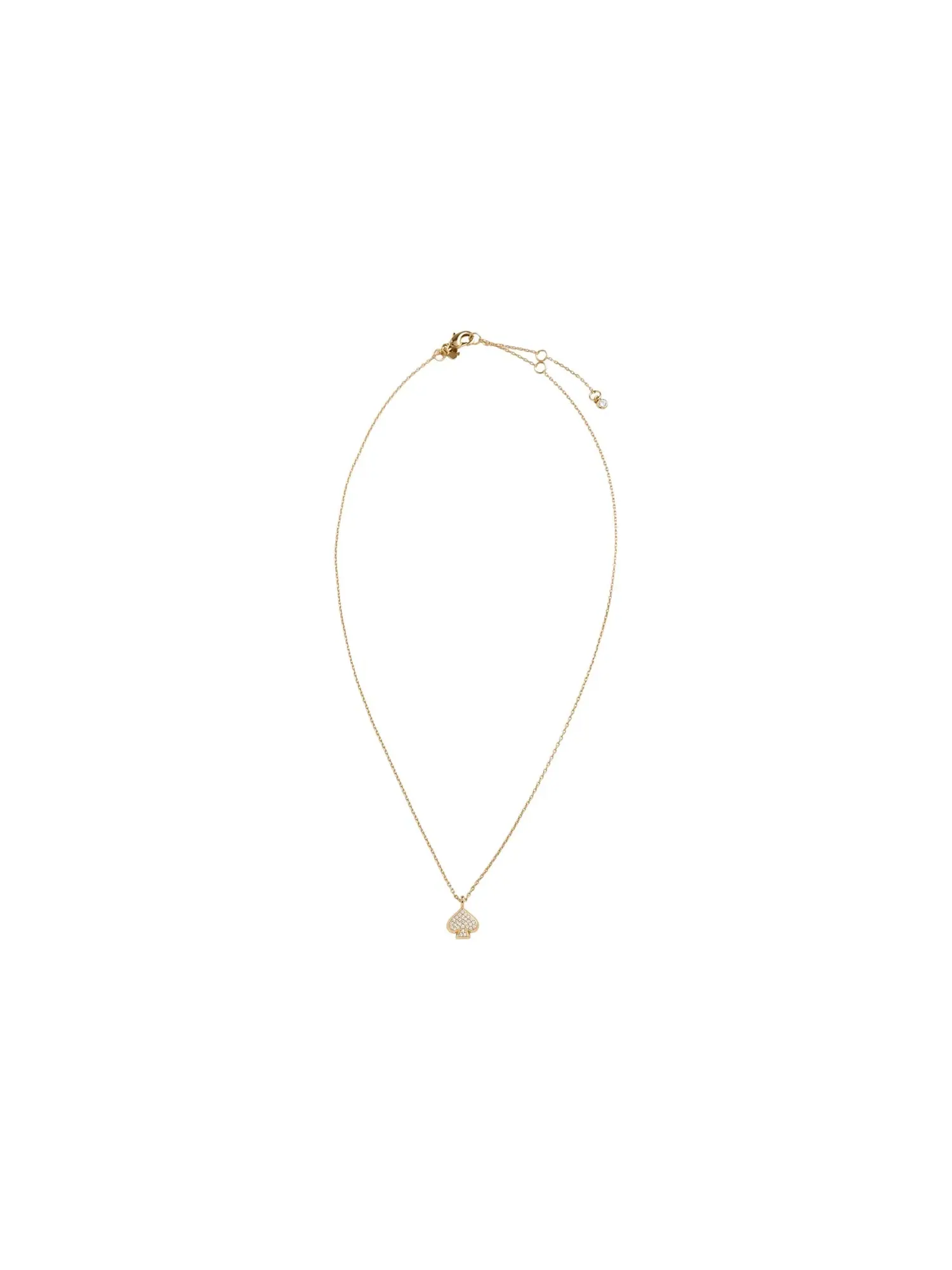 Мини-подвеска Everyday Spade Pave Mini Pendant Kate Spade New York — изображение 3 из 4, оттенок прозрачный/золотистый