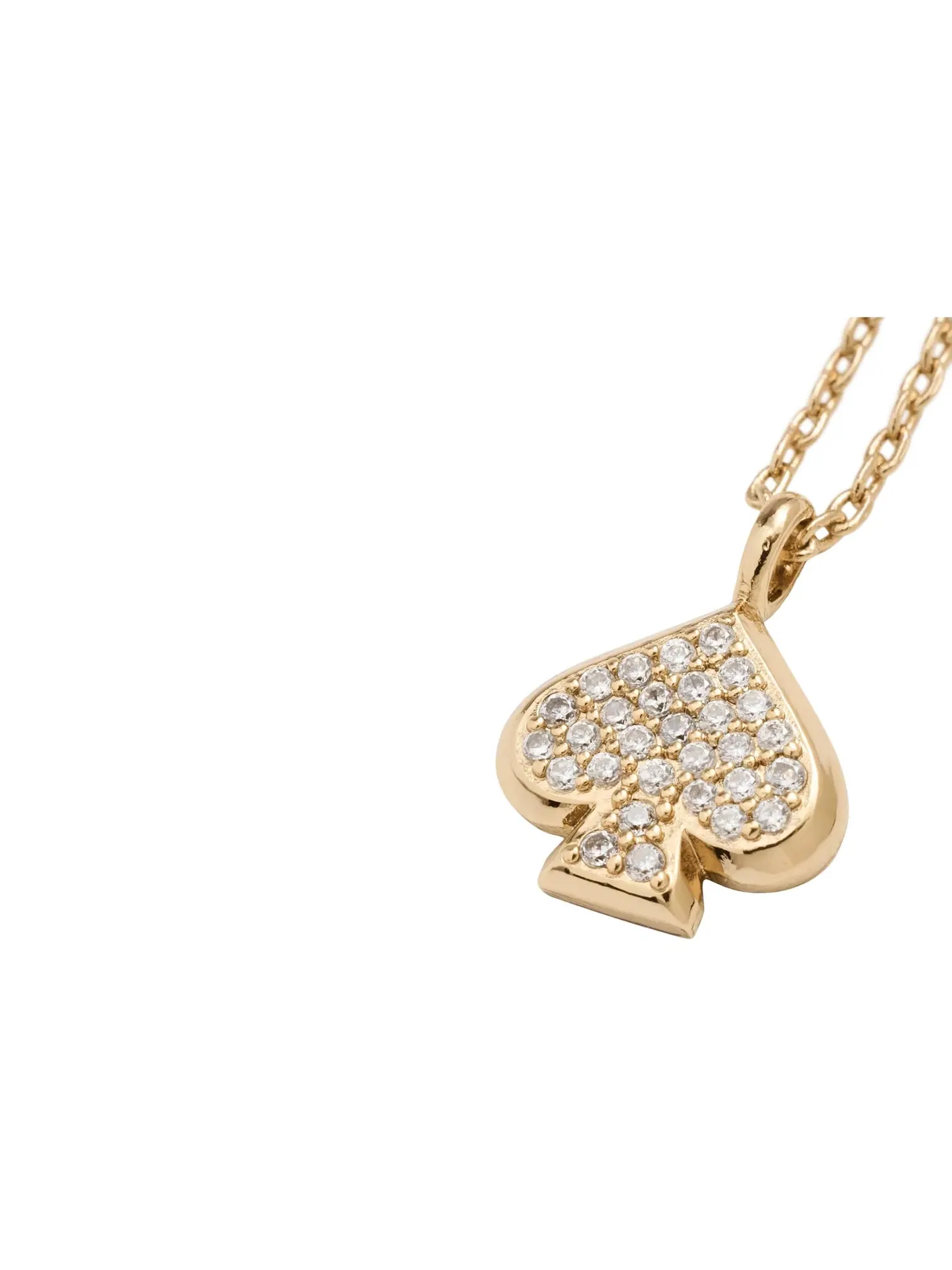 Мини-подвеска Everyday Spade Pave Mini Pendant Kate Spade New York — изображение 4 из 4, оттенок прозрачный/золотистый