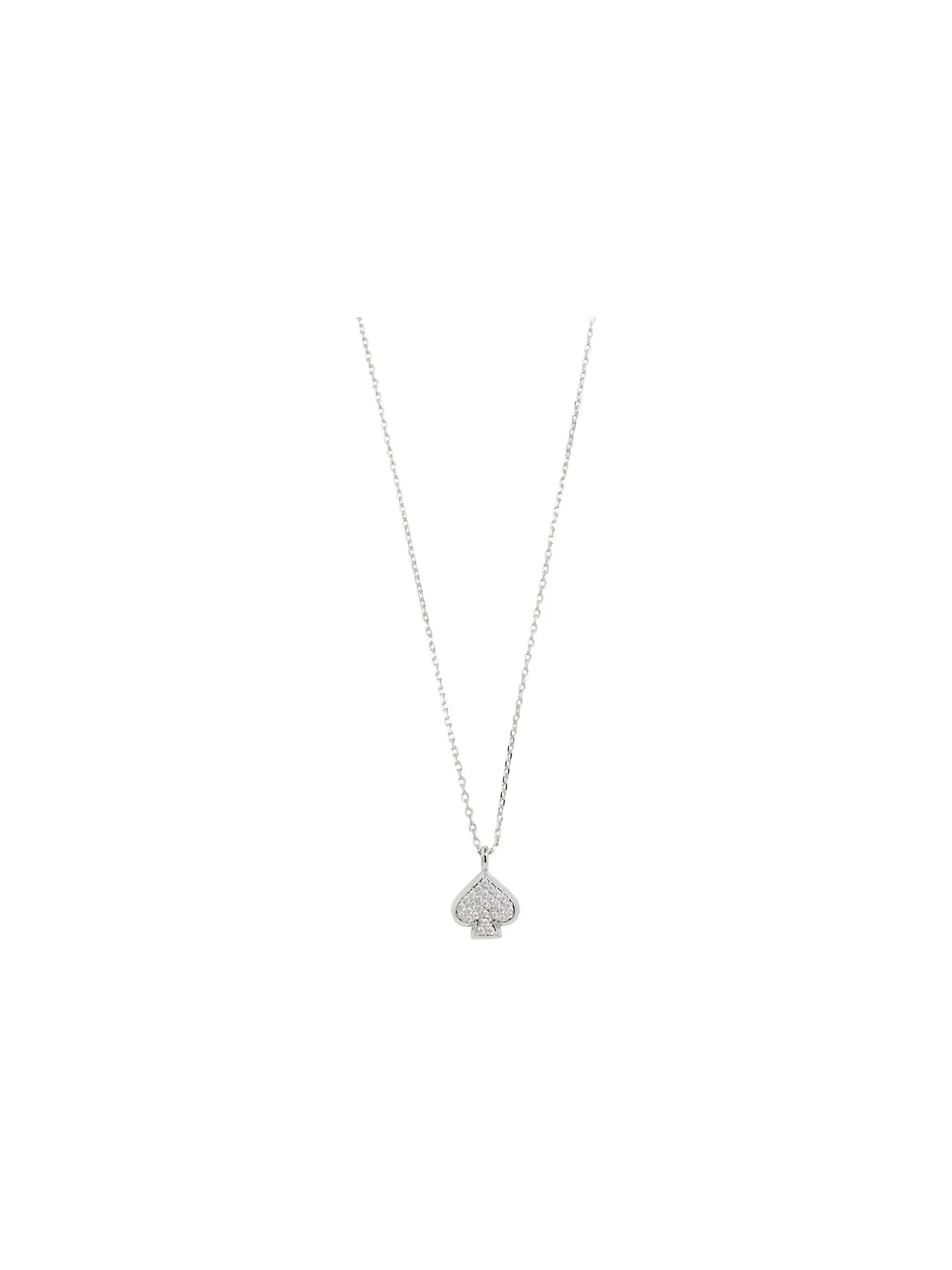 Мини-подвеска Everyday Spade Pave Mini Pendant Kate Spade New York — изображение 1 из 4, оттенок прозрачный/серебристый