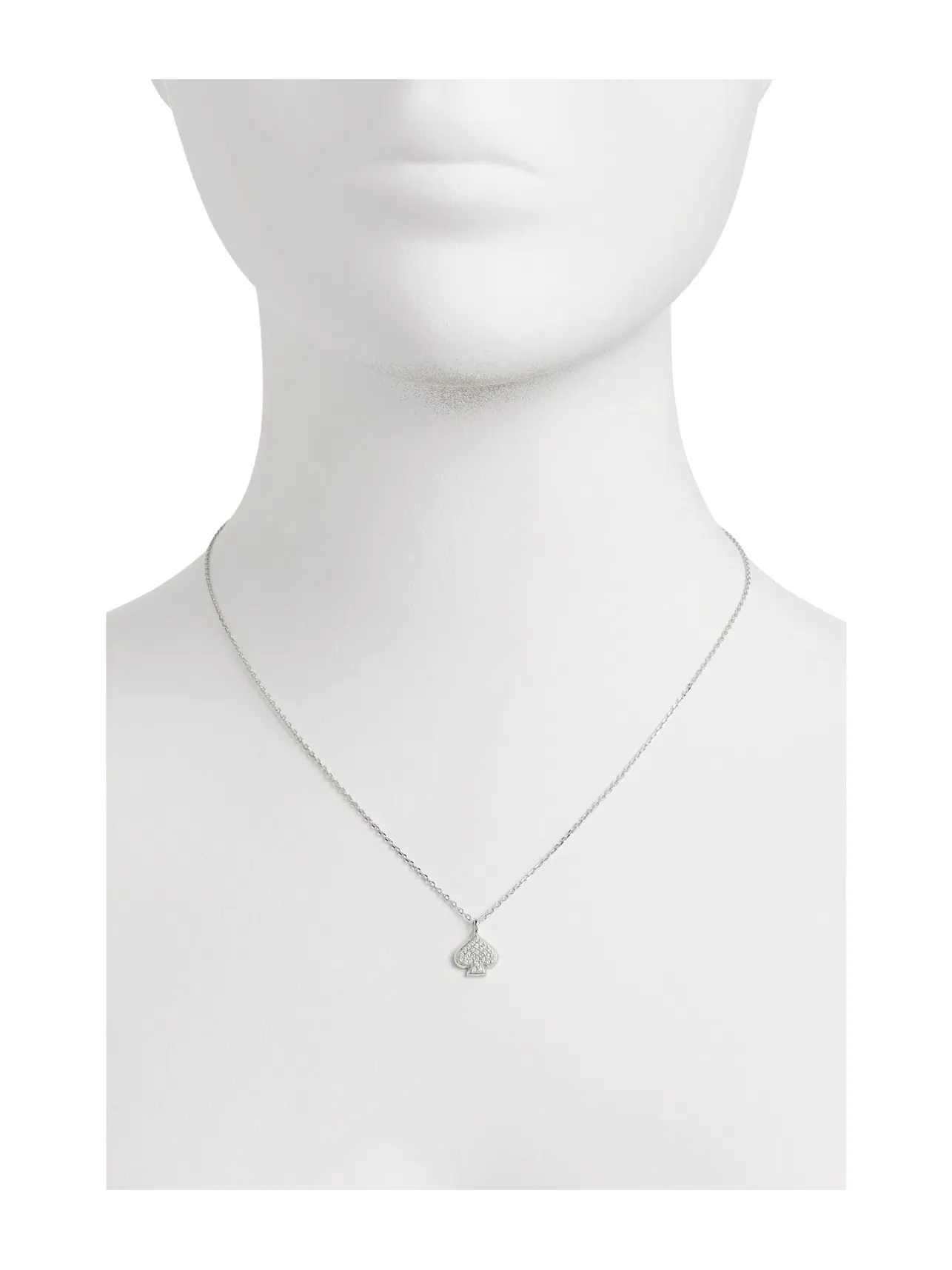 Мини-подвеска Everyday Spade Pave Mini Pendant Kate Spade New York — изображение 2 из 4, оттенок прозрачный/серебристый