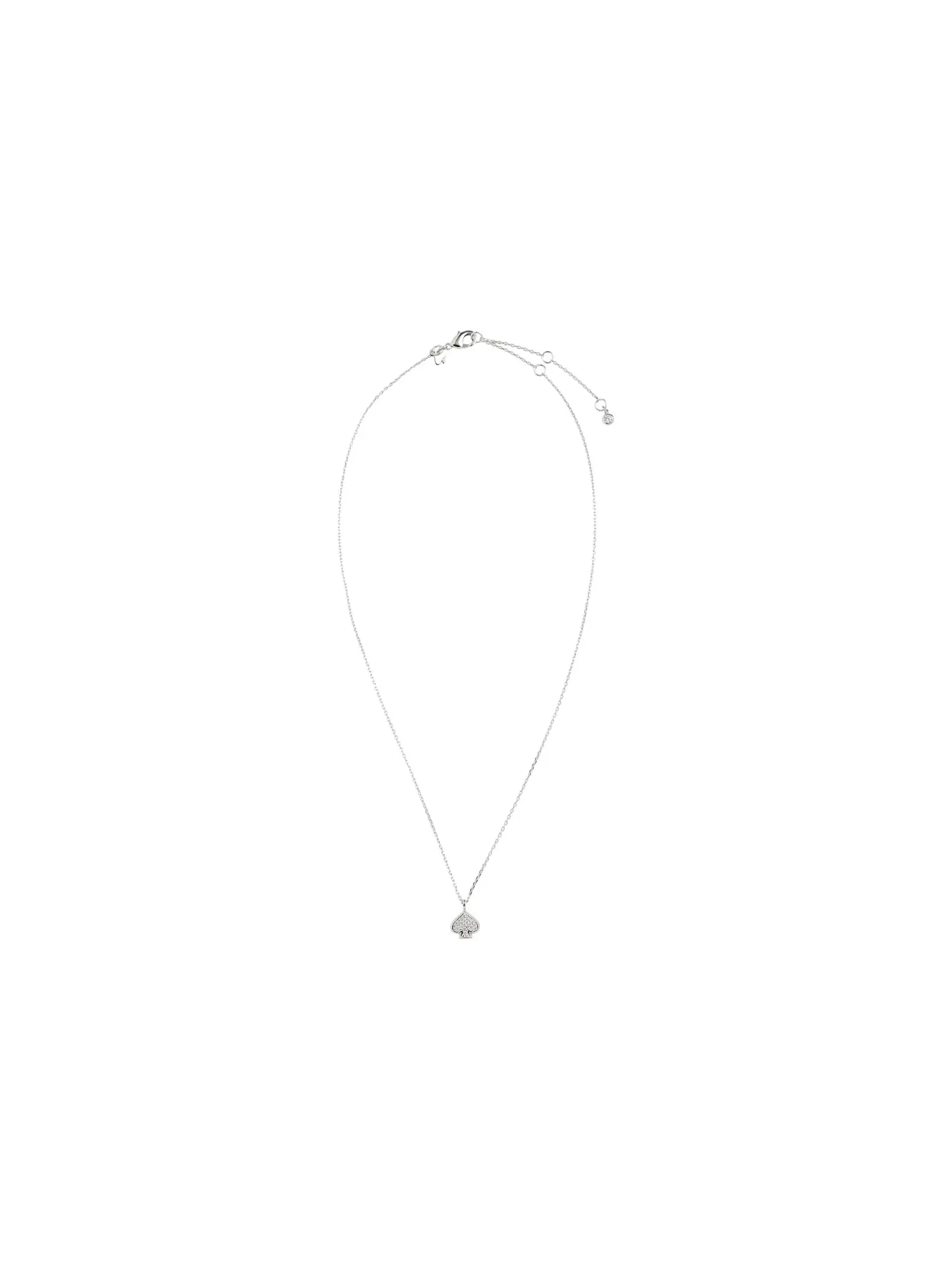 Мини-подвеска Everyday Spade Pave Mini Pendant Kate Spade New York — изображение 3 из 4, оттенок прозрачный/серебристый