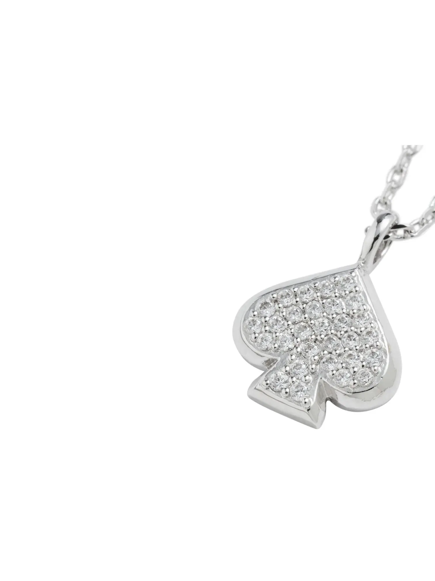 Мини-подвеска Everyday Spade Pave Mini Pendant Kate Spade New York — изображение 4 из 4, оттенок прозрачный/серебристый