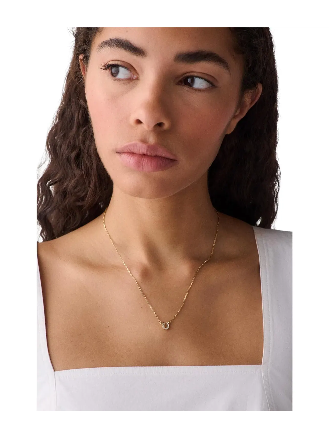 Подвеска-подкова You're A Gem Pave Horseshoe Pendant Kate Spade New York — изображение 2 из 3, оттенок прозрачный/золотистый