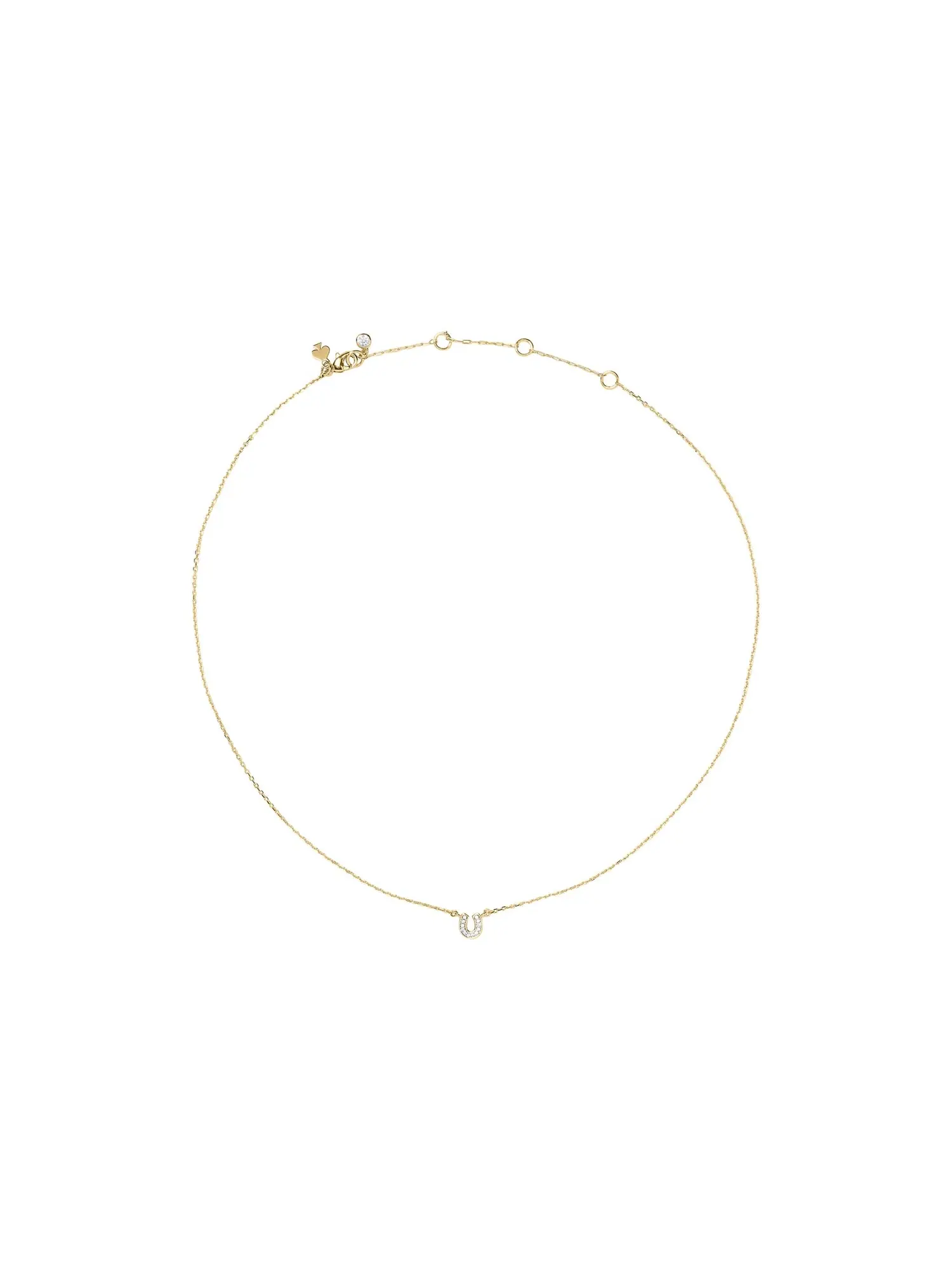 Подвеска-подкова You're A Gem Pave Horseshoe Pendant Kate Spade New York — изображение 3 из 3, оттенок прозрачный/золотистый
