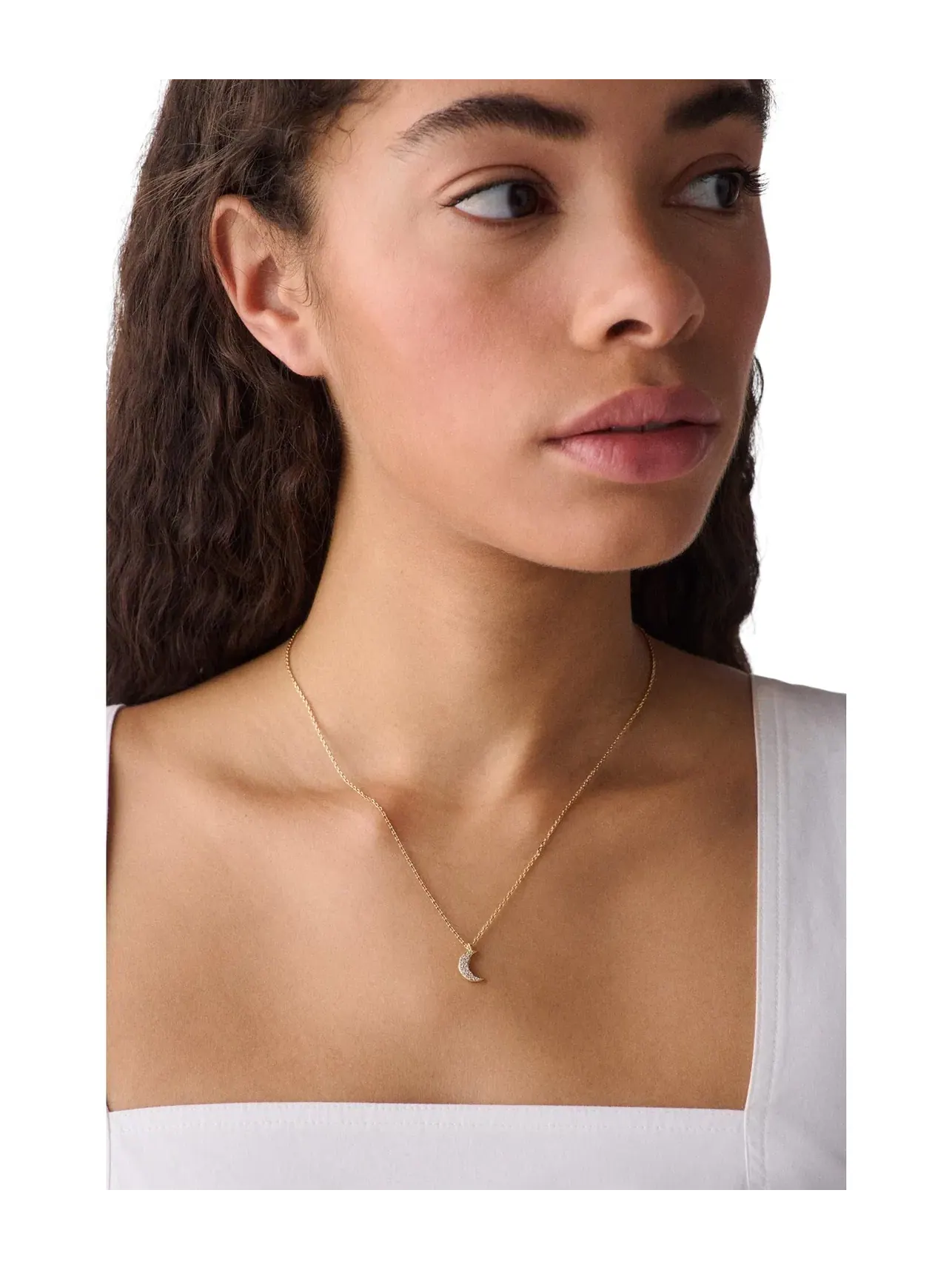 Подвеска-луна You're A Gem Pave Moon Pendant Kate Spade New York — изображение 2 из 3, оттенок прозрачный/золотистый