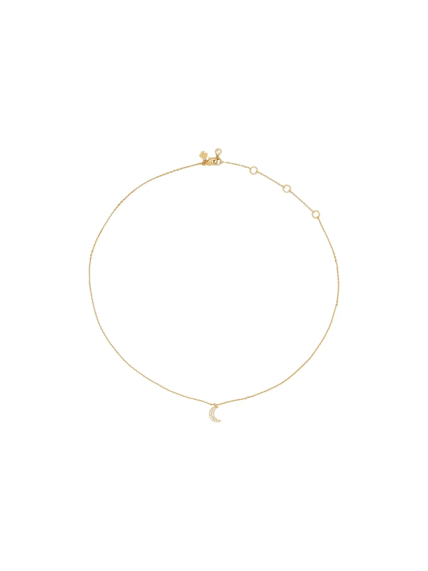 Подвеска-луна You're A Gem Pave Moon Pendant Kate Spade New York — изображение 3 из 3, оттенок прозрачный/золотистый