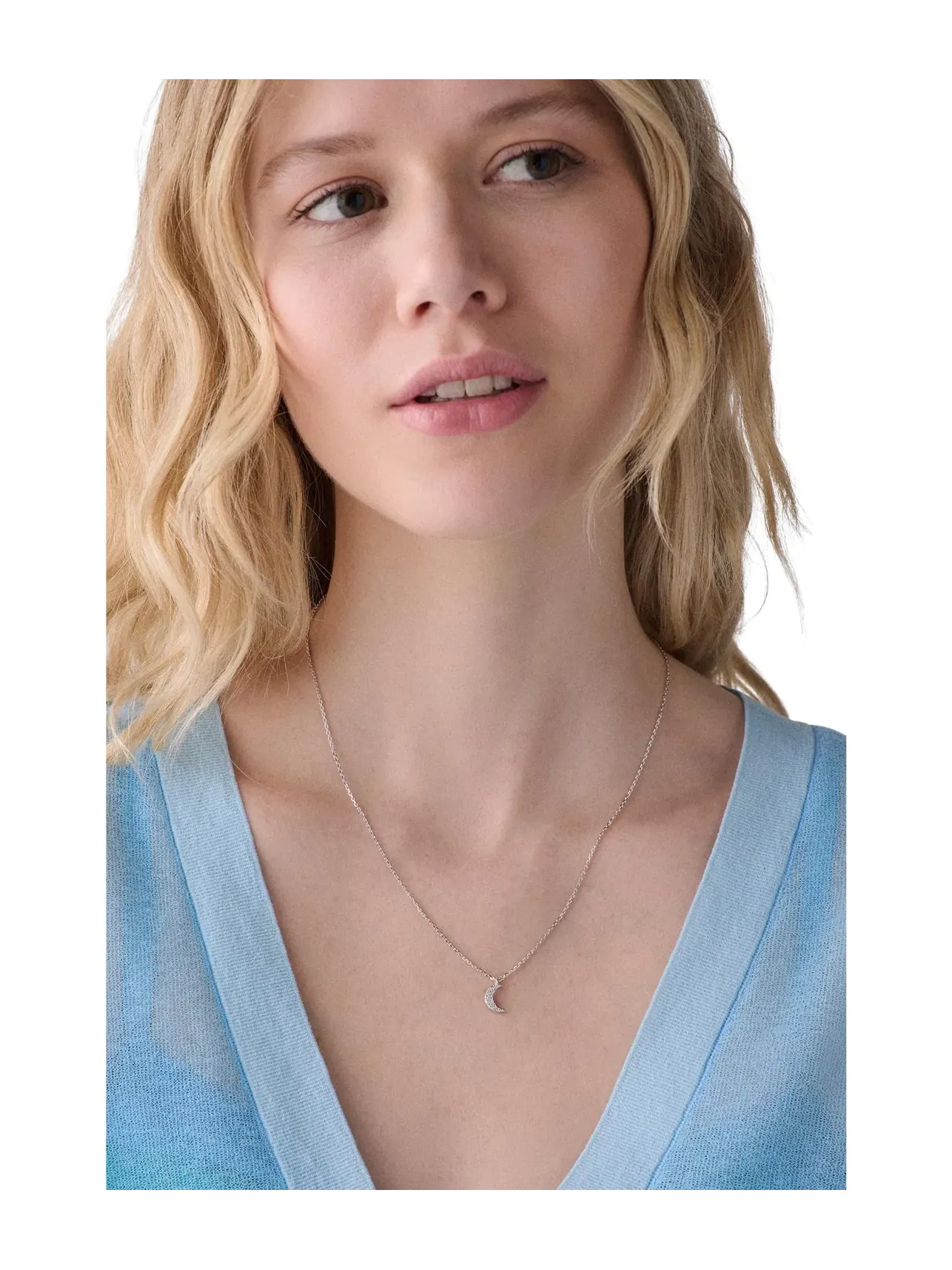 Подвеска-луна You're A Gem Pave Moon Pendant Kate Spade New York — изображение 2 из 3, оттенок прозрачный/серебристый
