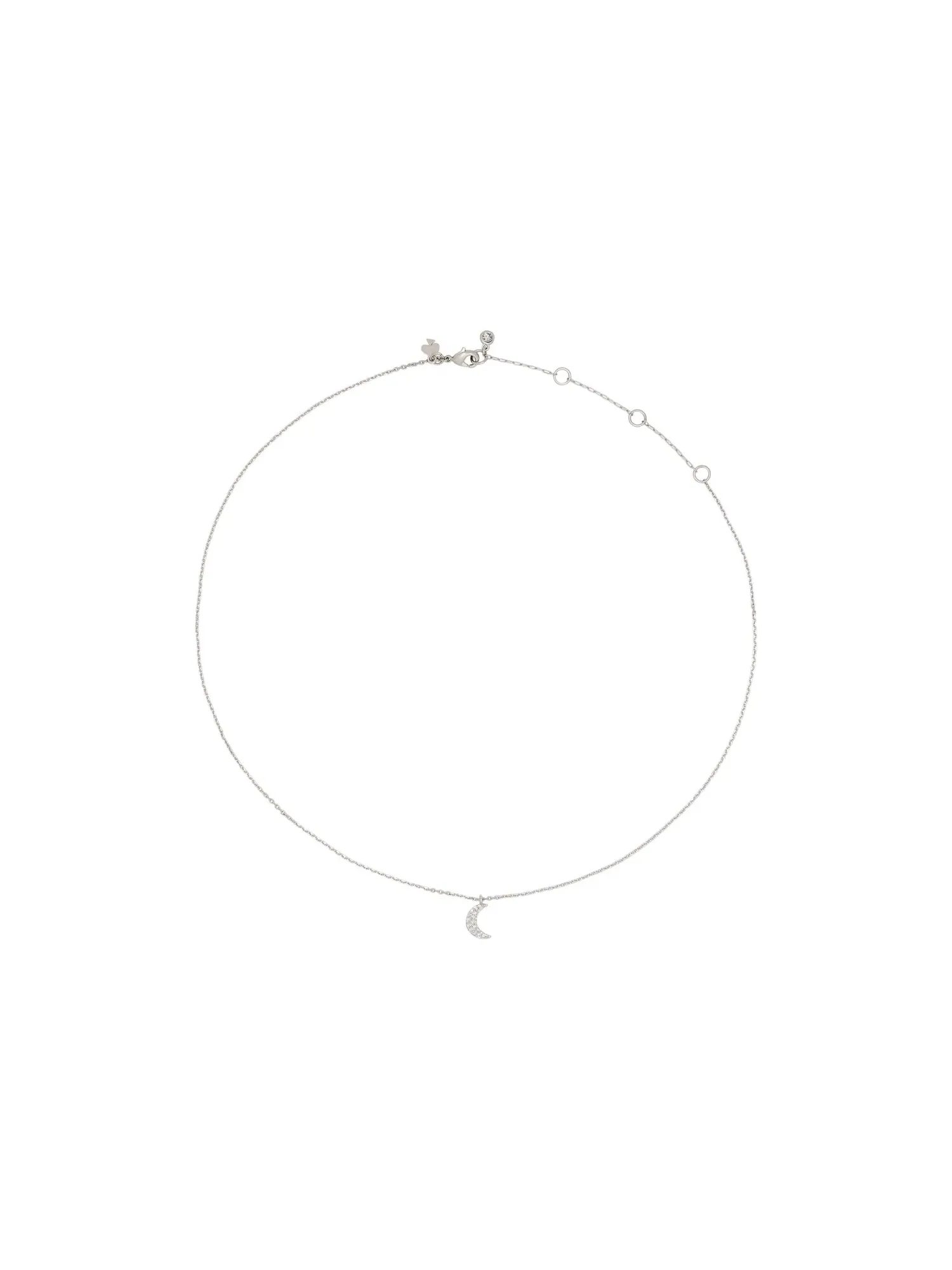 Подвеска-луна You're A Gem Pave Moon Pendant Kate Spade New York — изображение 3 из 3, оттенок прозрачный/серебристый