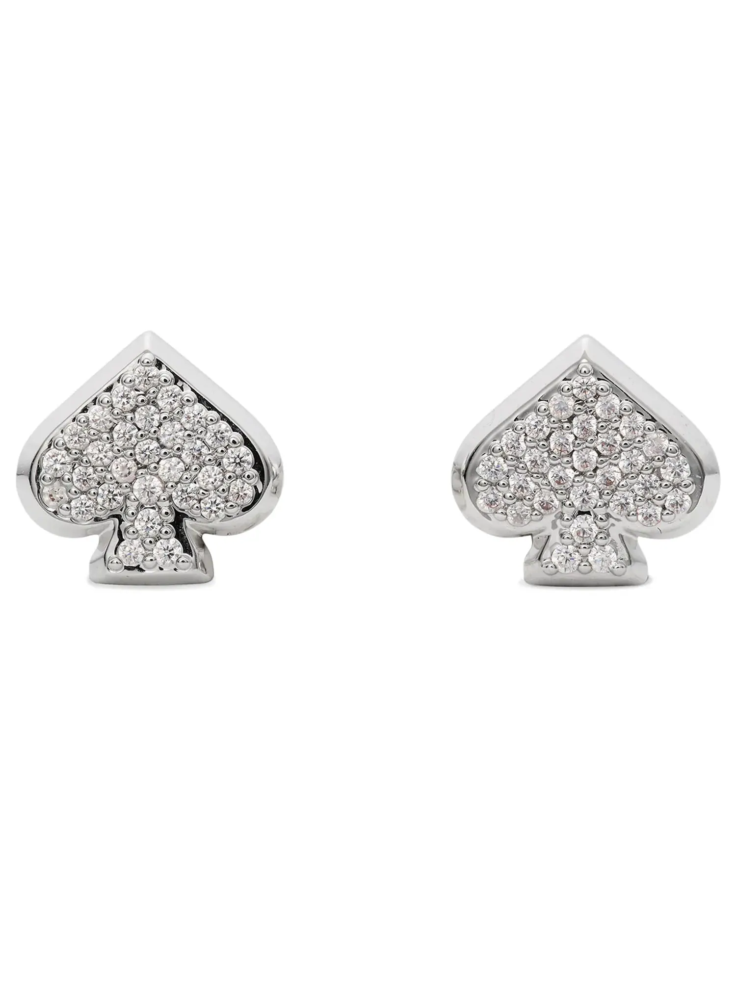 Серьги-пусеты Everyday Spade Pave Studs Kate Spade New York — изображение 1 из 2, оттенок прозрачный/серебристый
