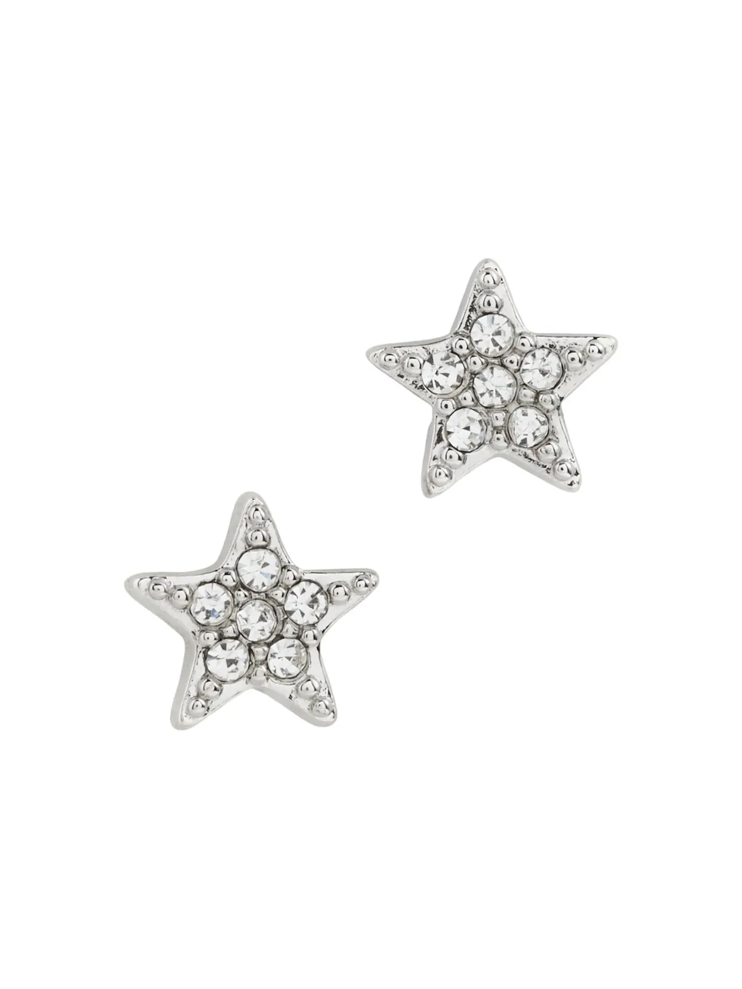 Серьги Kate Spade Pave Mini Star Studs Kate Spade New York — изображение 1 из 3, оттенок прозрачный/серебристый