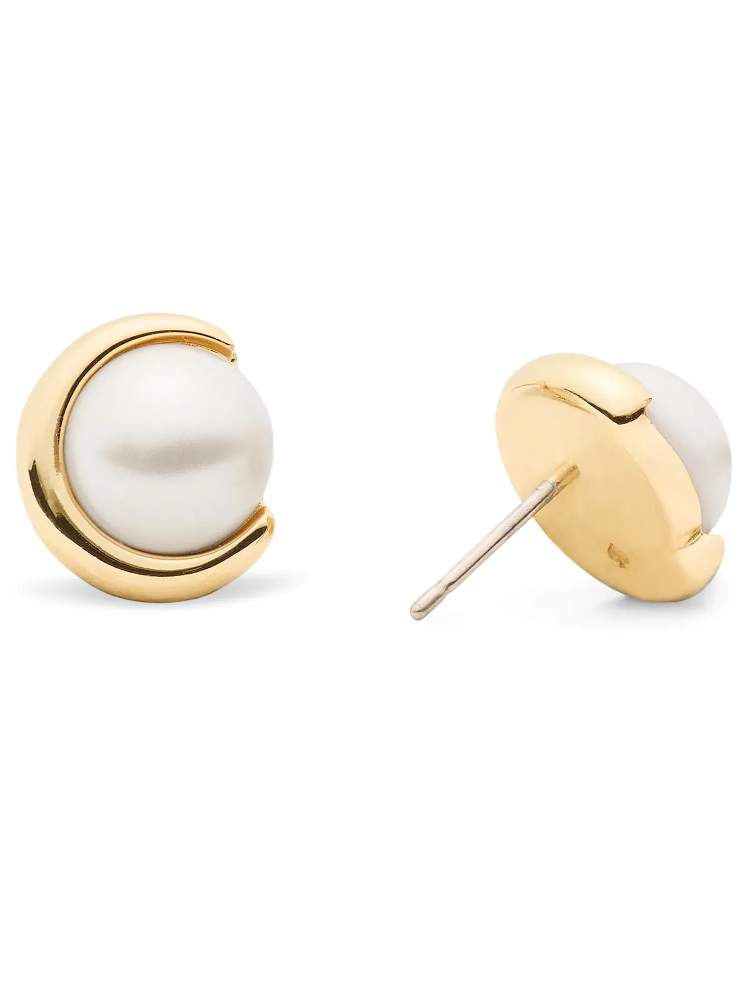 Серьги-пусеты Harmony Studs Kate Spade New York — изображение 2 из 2, оттенок кремовый/золотистый