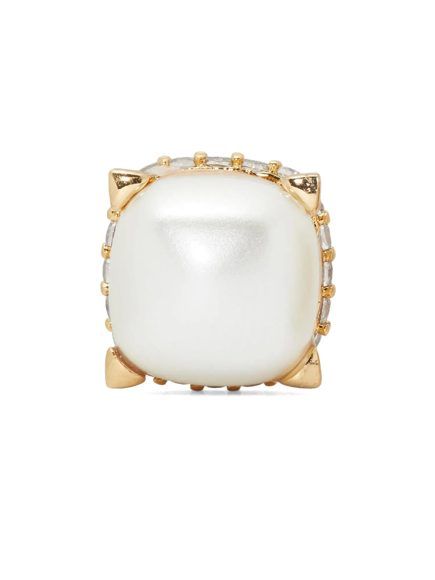 Серьги-гвоздики Little Luxuries 8 мм Kate Spade New York — изображение 2 из 4, оттенок кремовый/золотистый