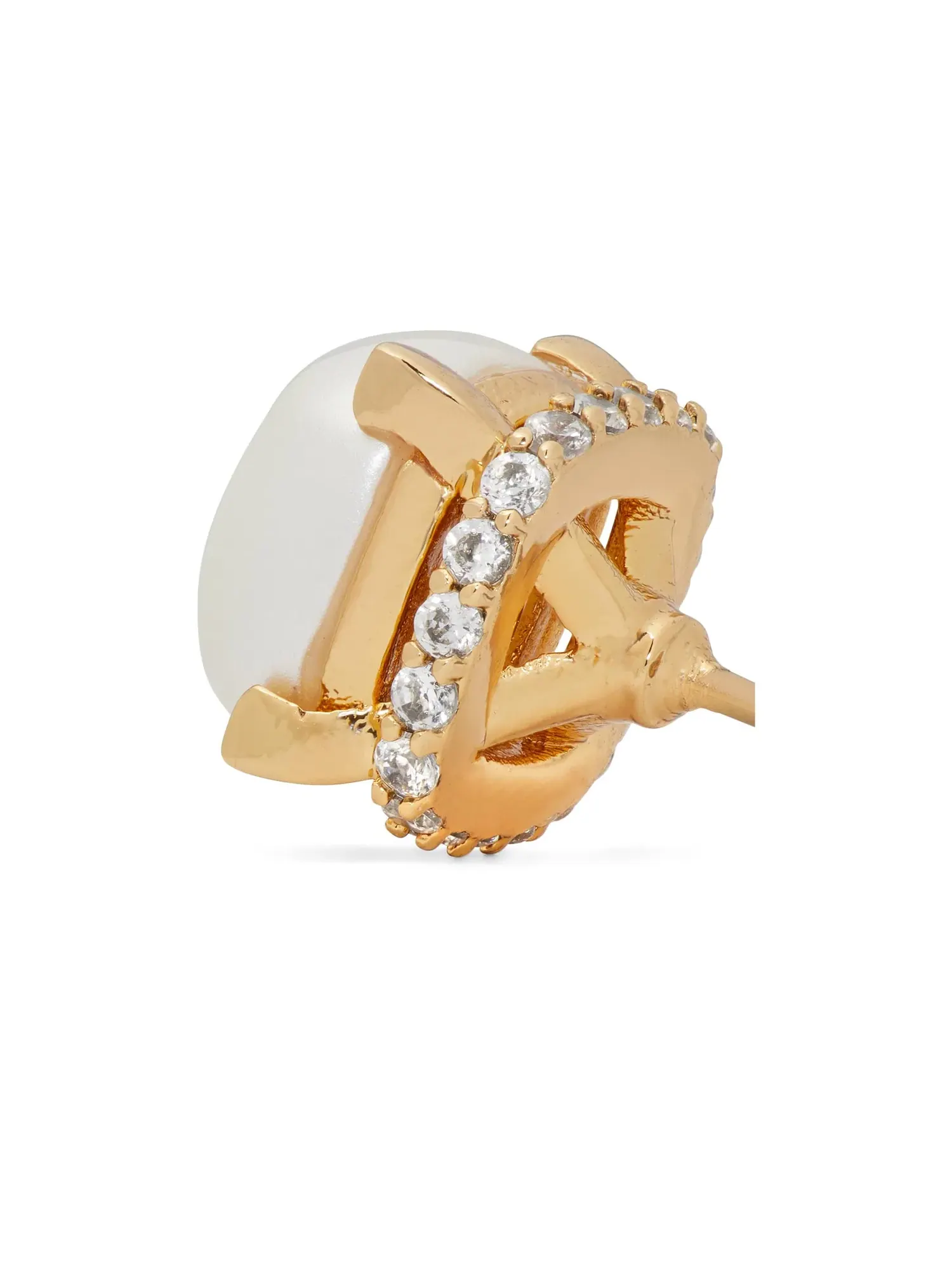Серьги-гвоздики Little Luxuries 8 мм Kate Spade New York — изображение 3 из 4, оттенок кремовый/золотистый