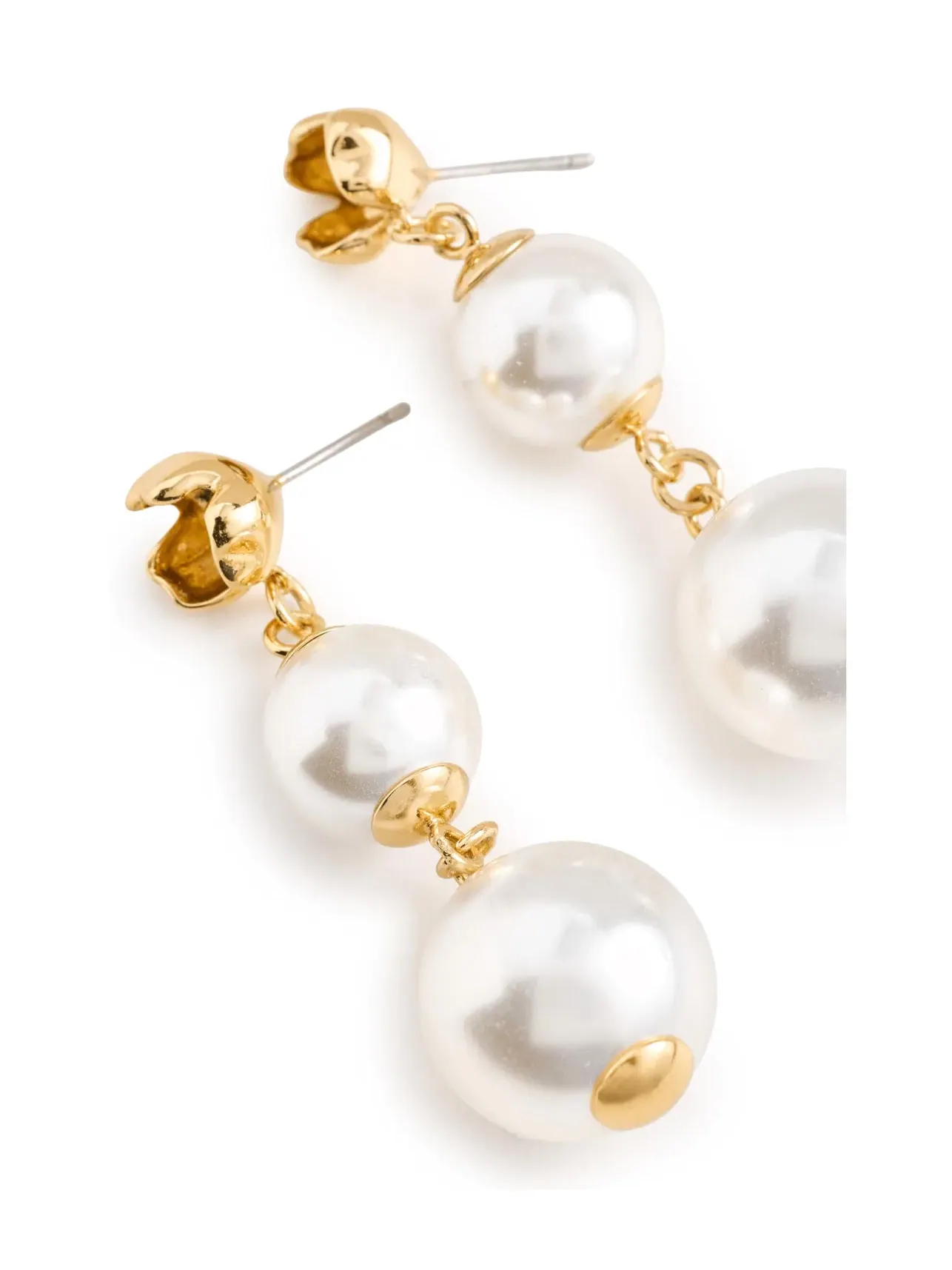 Серьги-подвески Golden Bloom Linear Kate Spade New York — изображение 3 из 3, оттенок кремовый/золотистый