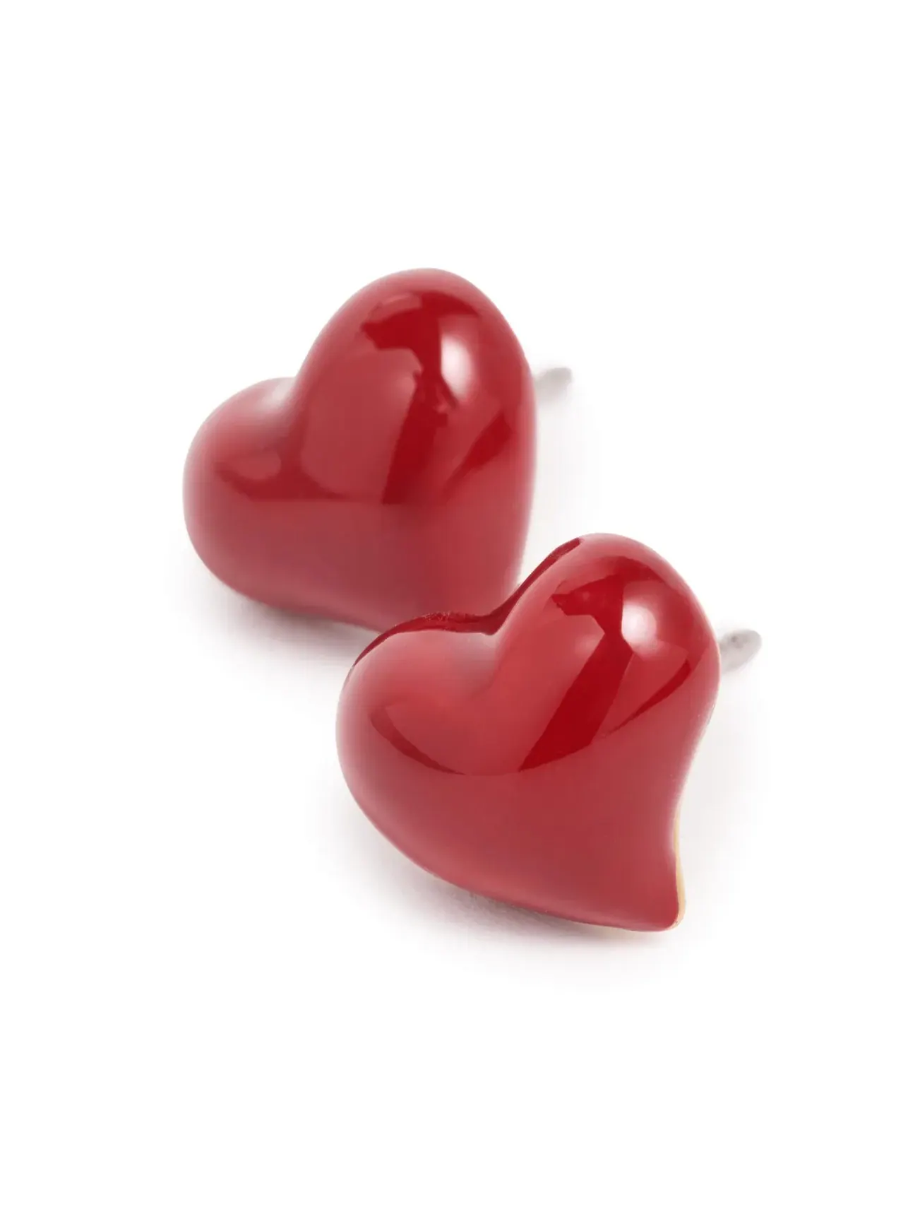 Серьги-пусеты Amour Studs Kate Spade New York — изображение 3 из 3, оттенок ярко-красный