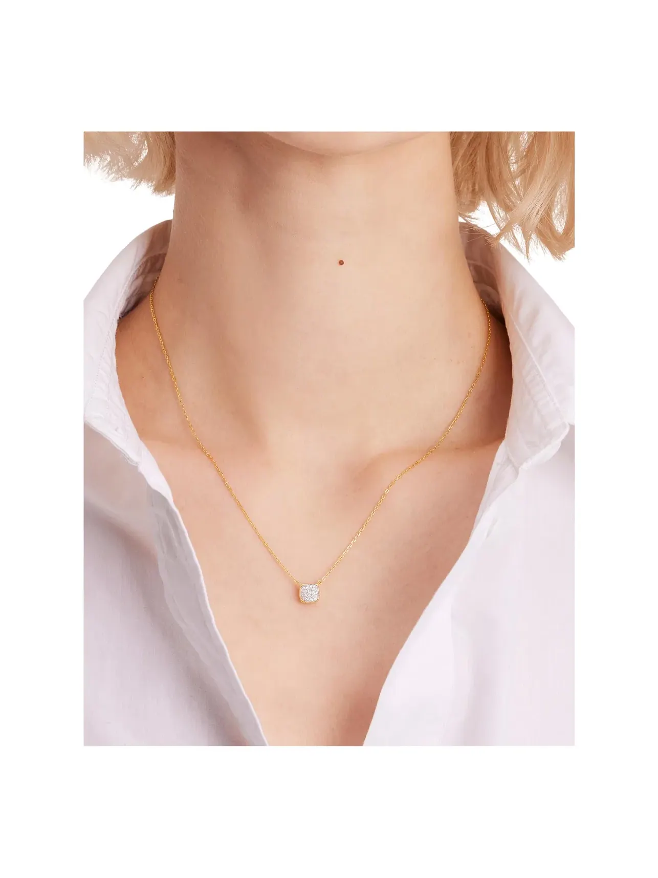 Подвеска Fine Jewerly Pave Diamond Pendant Kate Spade New York — изображение 4 из 4, оттенок золото