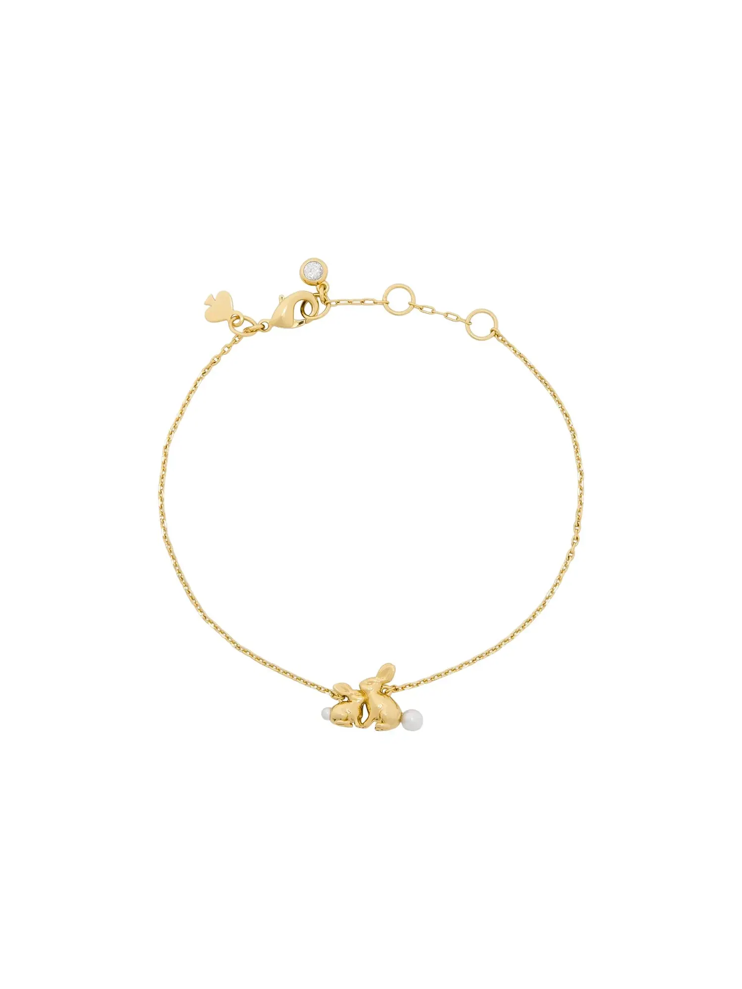 Браслет «Люблю тебя, мама, зайчик» Kate Spade New York — изображение 1 из 3, оттенок золото