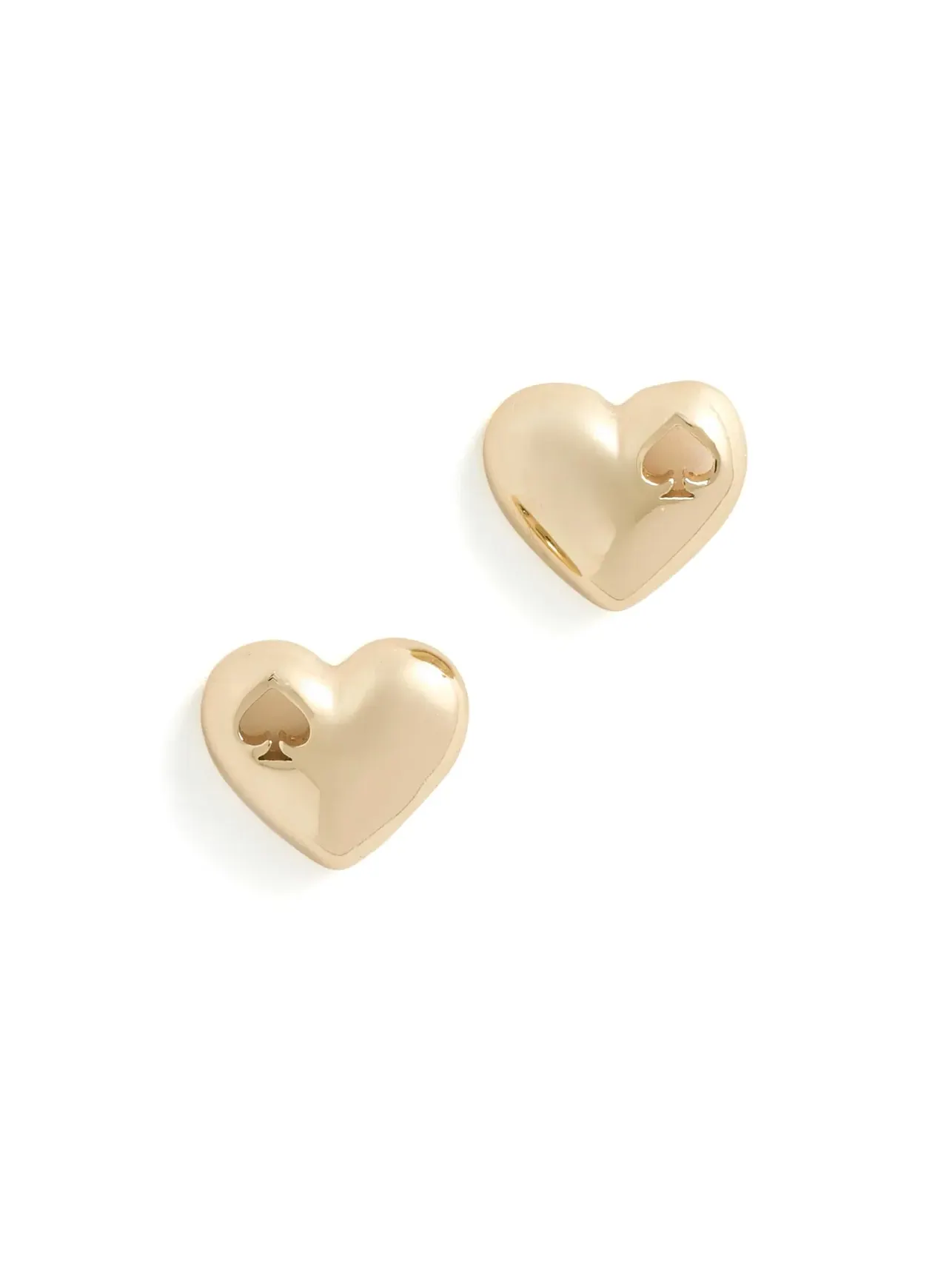 Сердечные серьги "Пиковое сердце" Kate Spade New York — изображение 1 из 3, оттенок золото