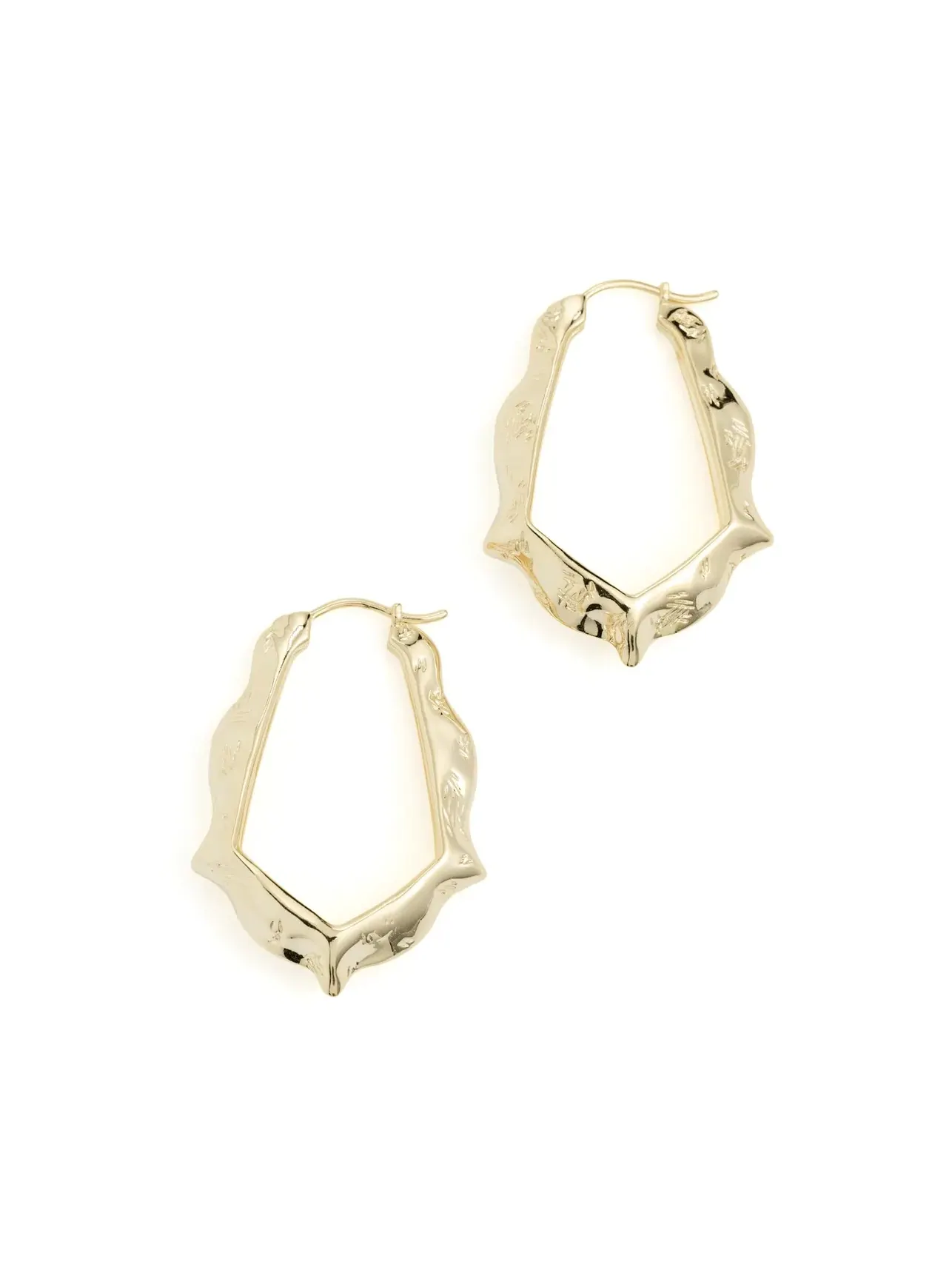 Серьги-кольца Adriana Scallop Frame Kendra Scott — изображение 1 из 3, оттенок золото