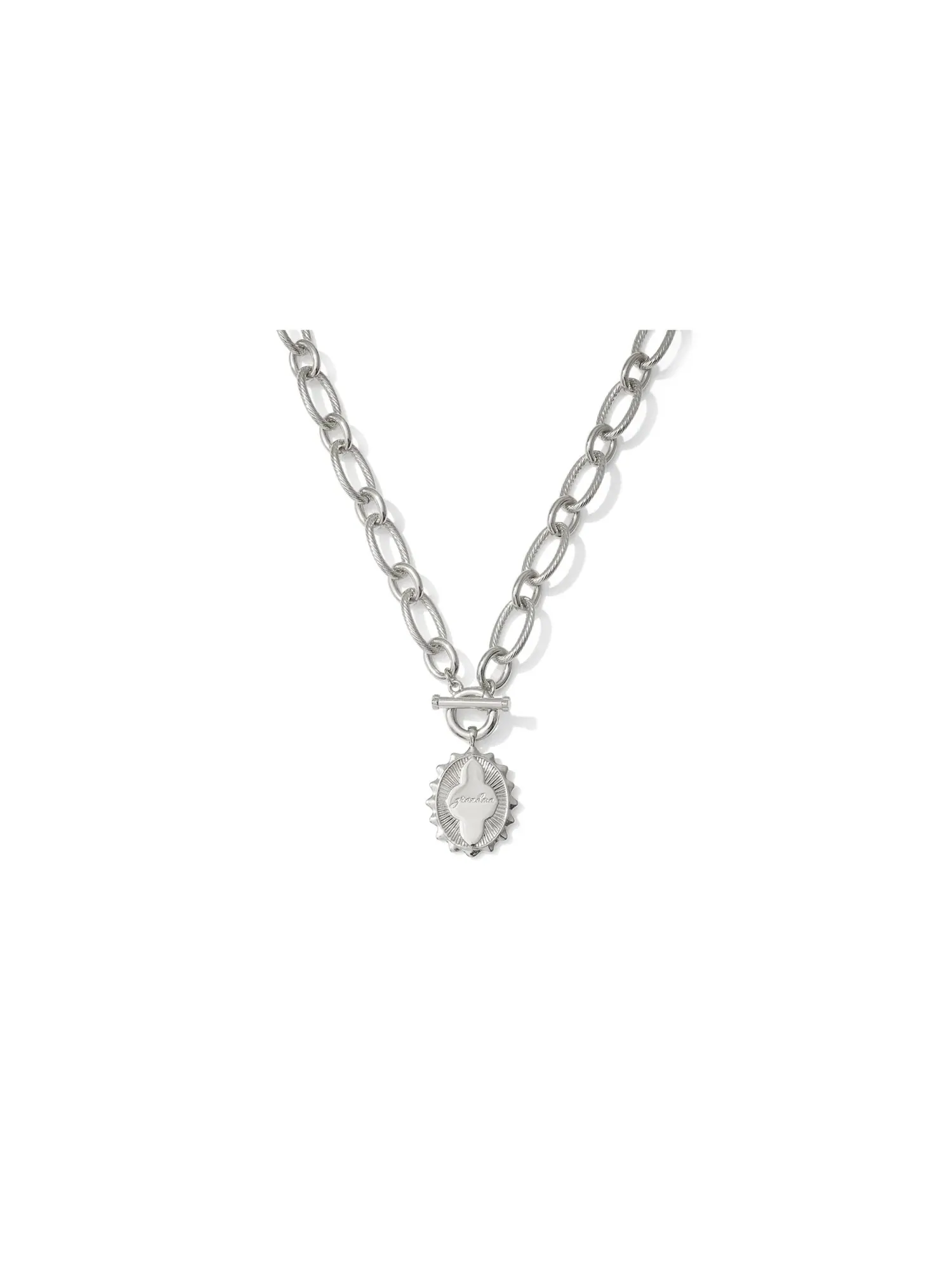 Ожерелье-цепочка Grandma Link And Chain Necklace Kendra Scott — изображение 1 из 3, оттенок серебряный