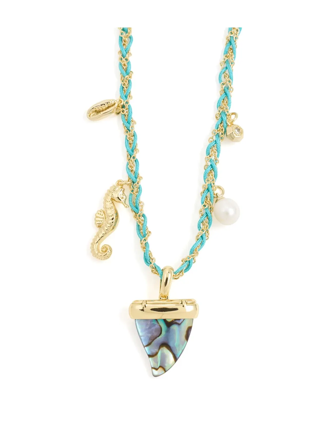Ожерелье с шармом Oleana Seahorse Charm Necklace Kendra Scott — изображение 1 из 4, оттенок золотистый