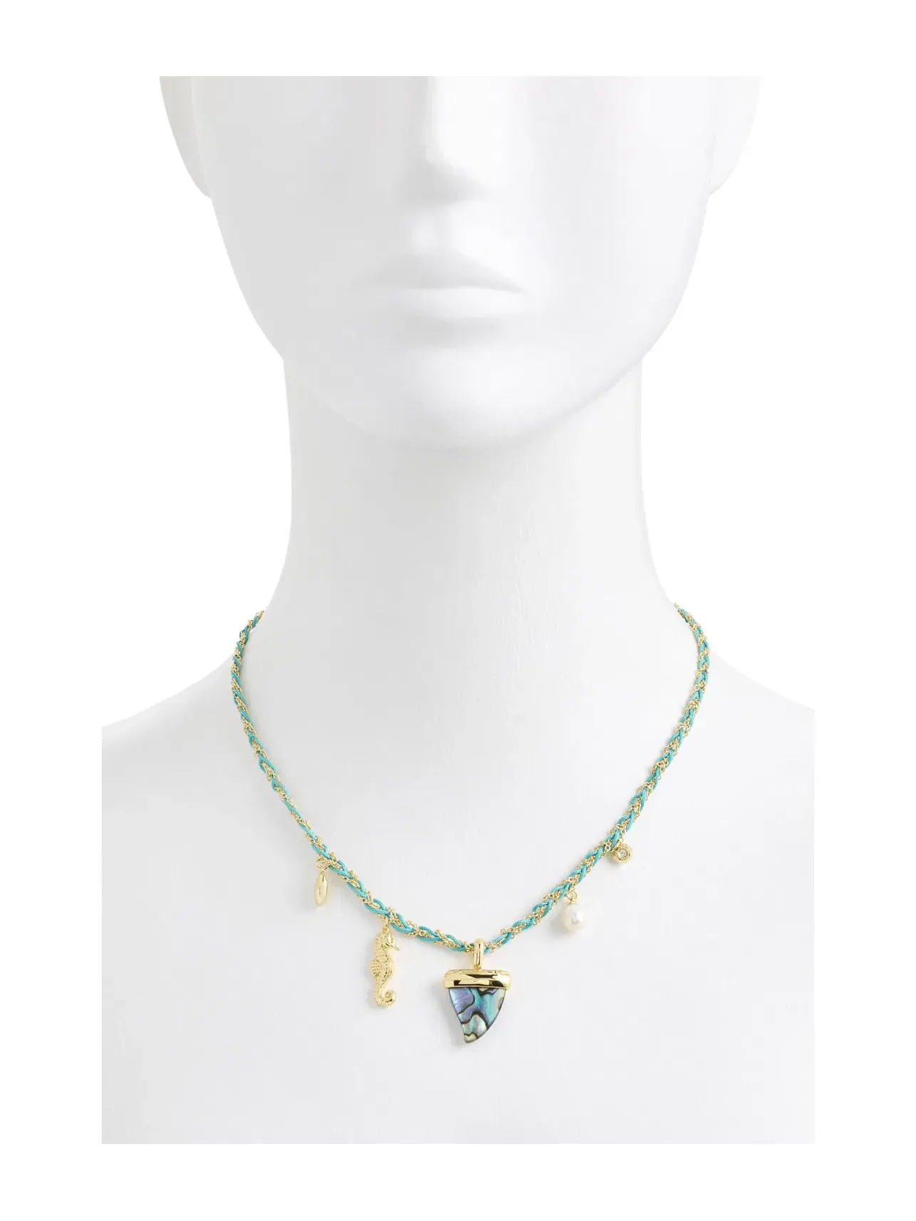 Ожерелье с шармом Oleana Seahorse Charm Necklace Kendra Scott — изображение 2 из 4, оттенок золотистый